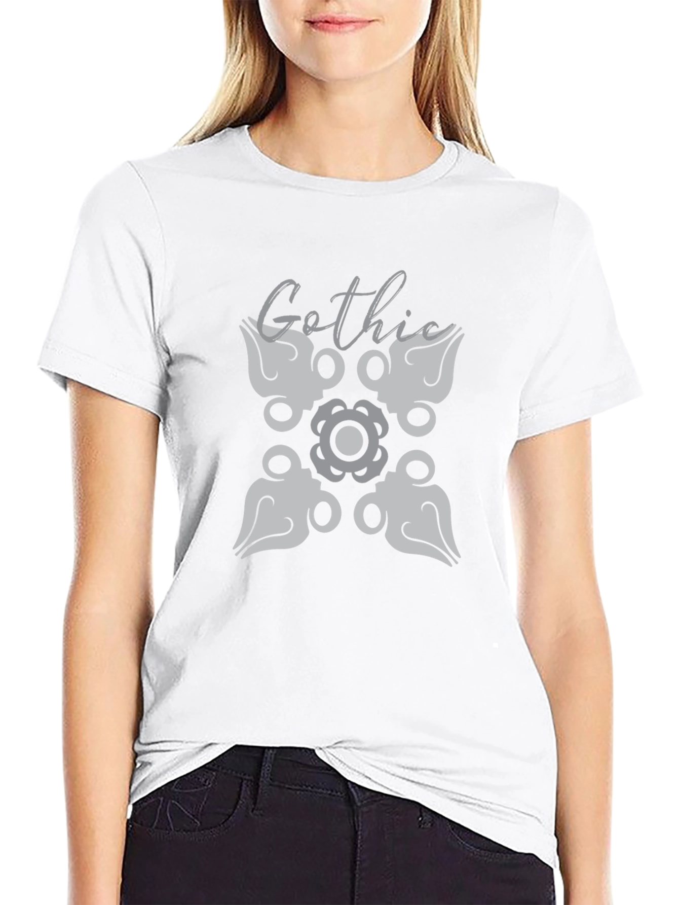 Gothic Design Black T-Shirt
