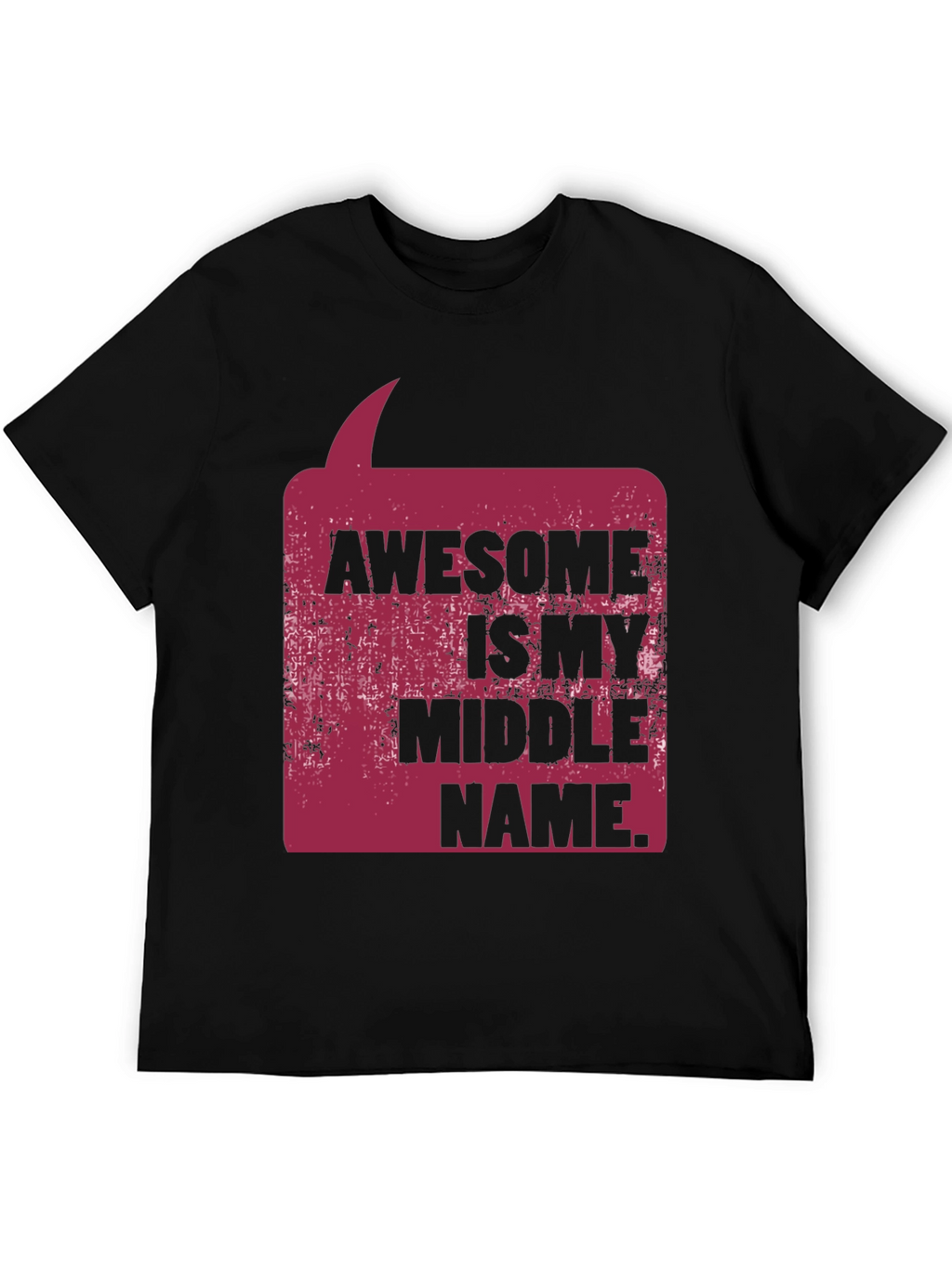 Awesome Middle Name Graphic Tee - Black