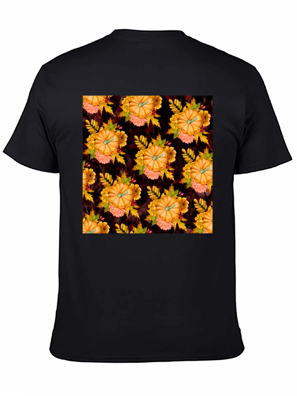 Pumpkin Patch T-Shirt - Fall Floral Design