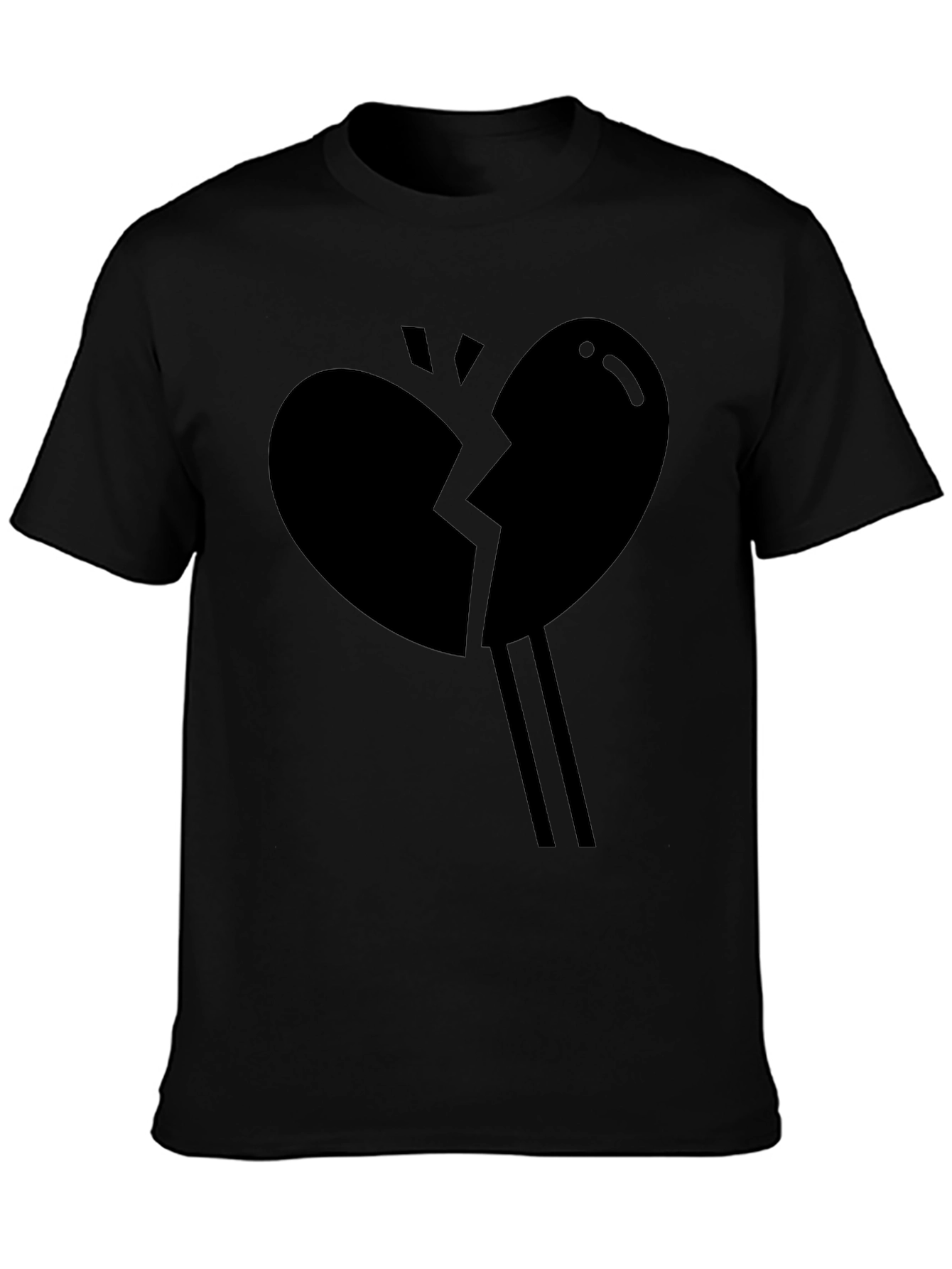 Broken Heart Graphic T-Shirt - Black