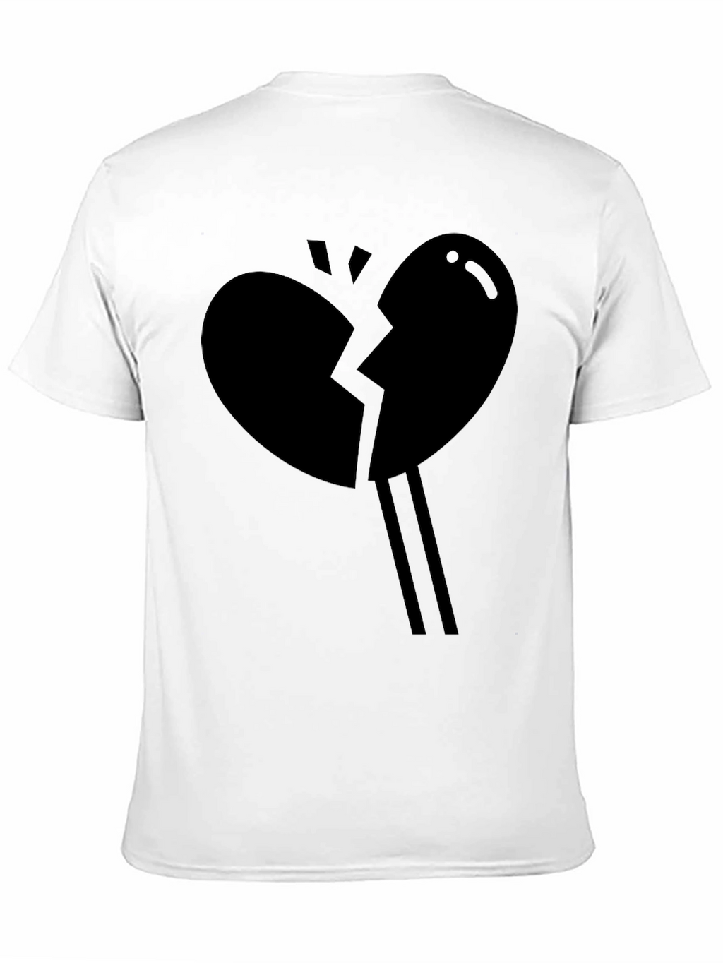 Broken Heart Graphic T-Shirt - Black