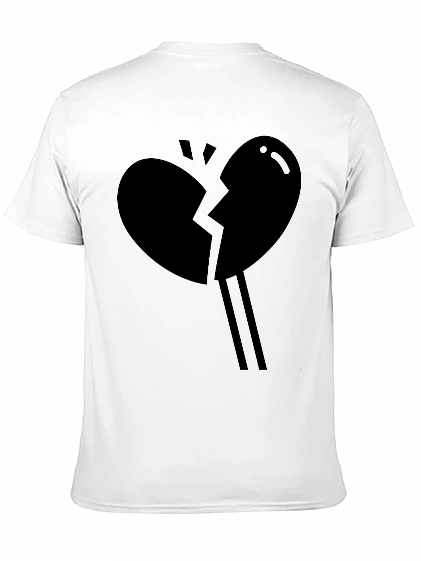 Broken Heart Graphic T-Shirt - Black