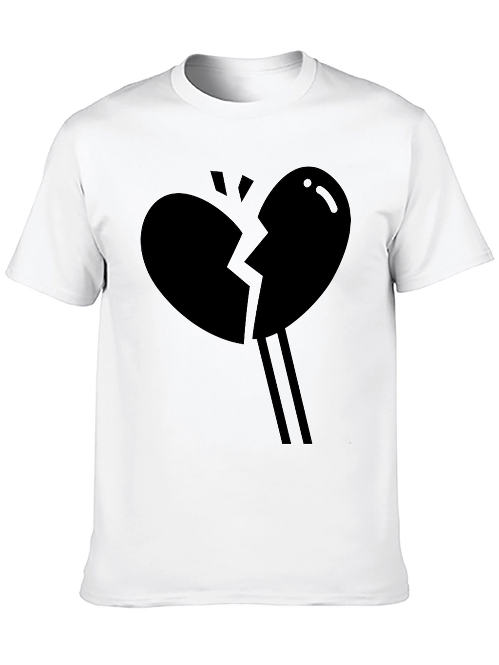 Broken Heart Graphic T-Shirt - Black
