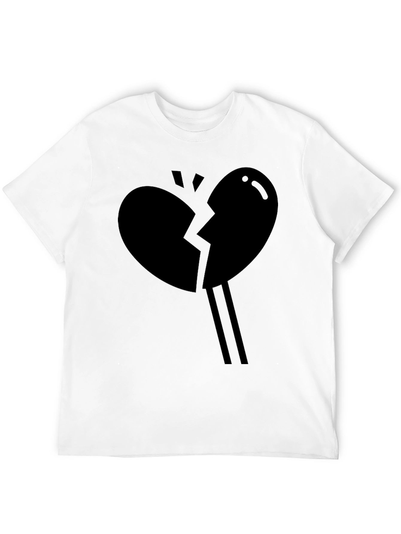 Broken Heart Graphic T-Shirt - Black