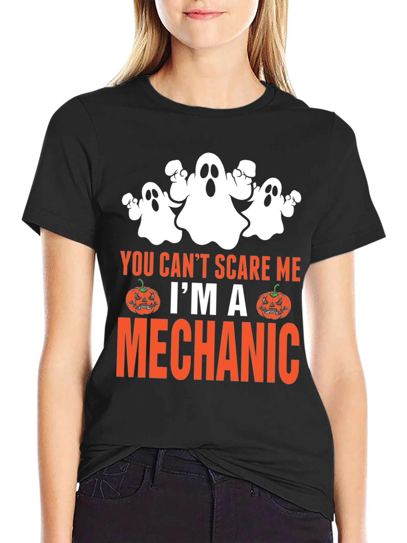 Mechanic Halloween Ghost T-Shirt
