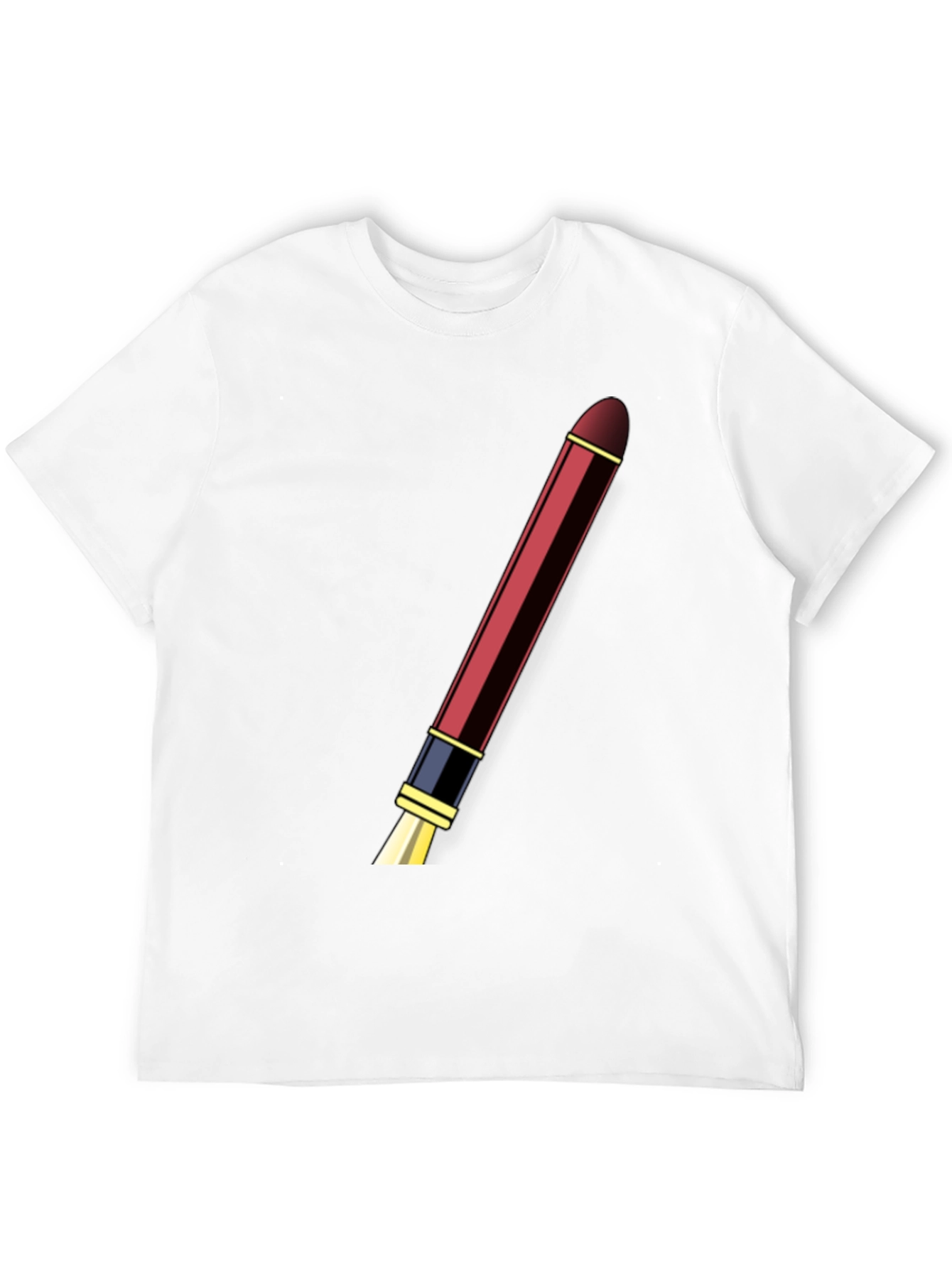 Mens Black T-shirt with Pen Design