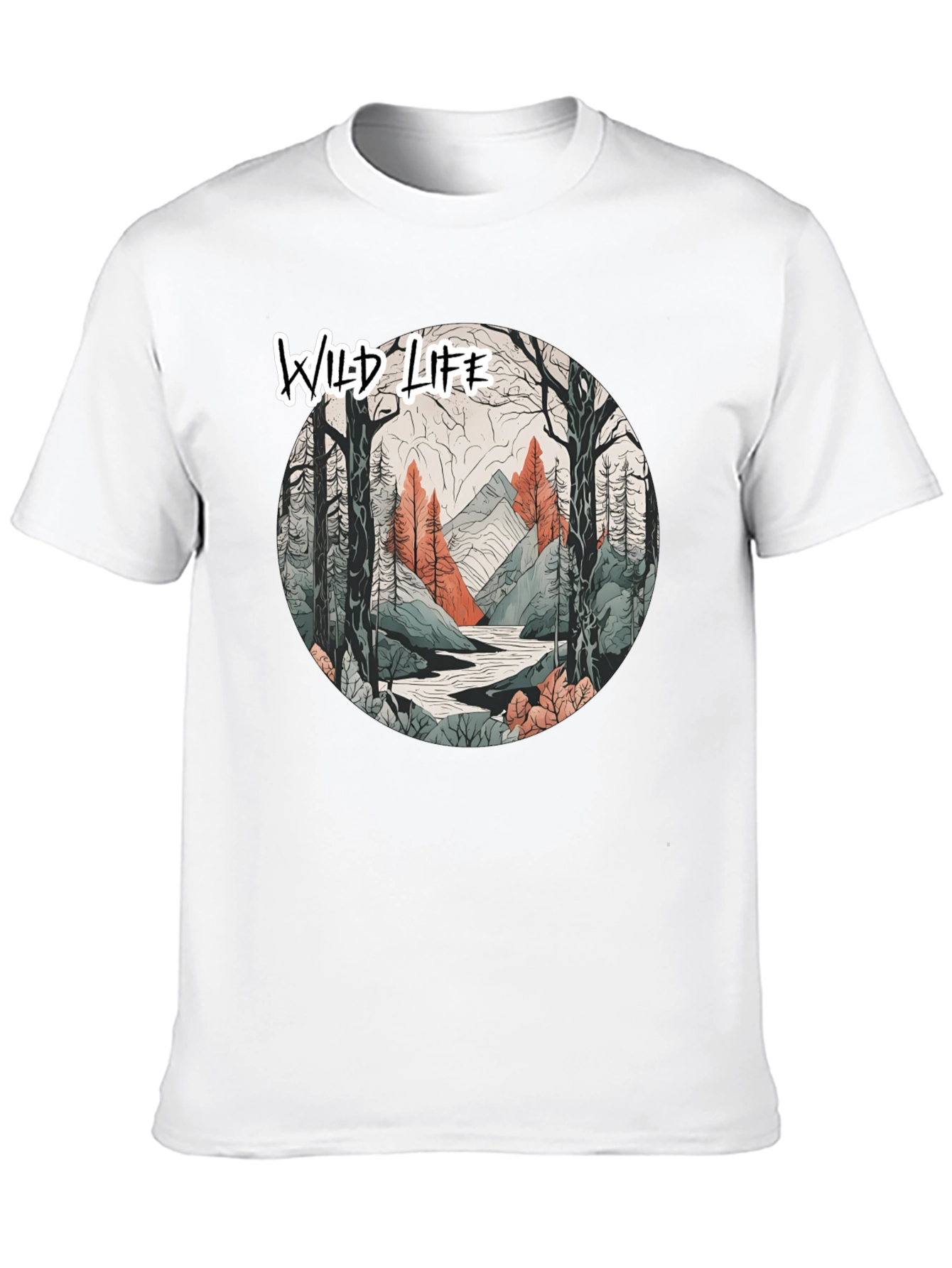 Wild Life Graphic Black T-Shirt