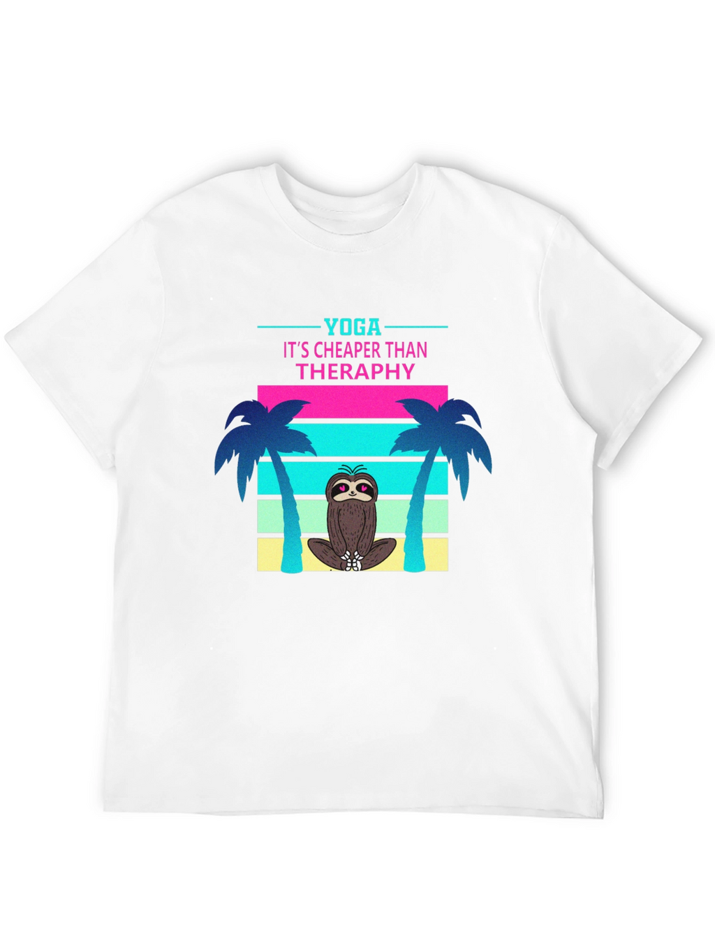 Yoga Sloth T-Shirt: Cheaper Than Therapy Tee
