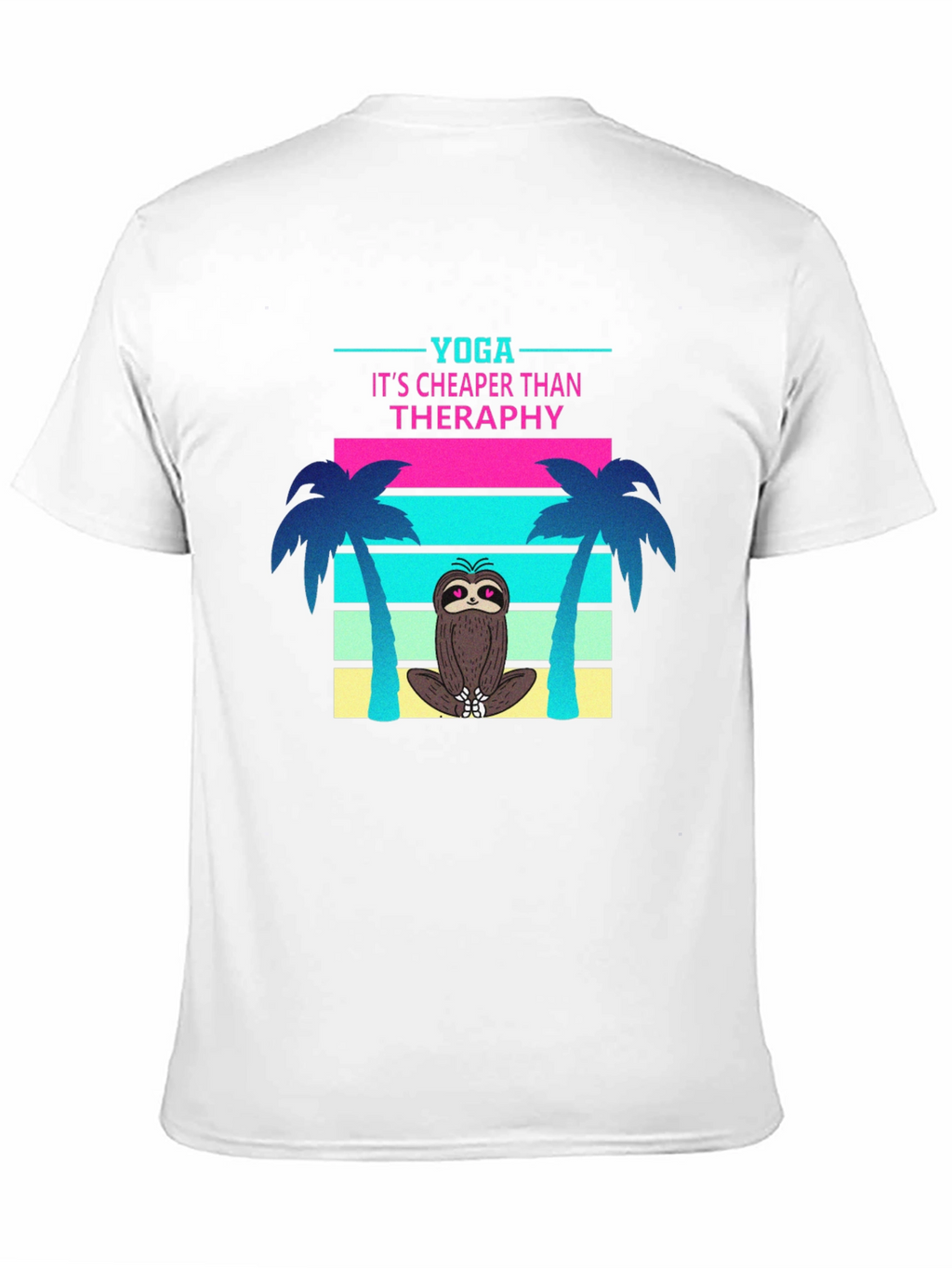 Yoga Sloth T-Shirt: Cheaper Than Therapy Tee