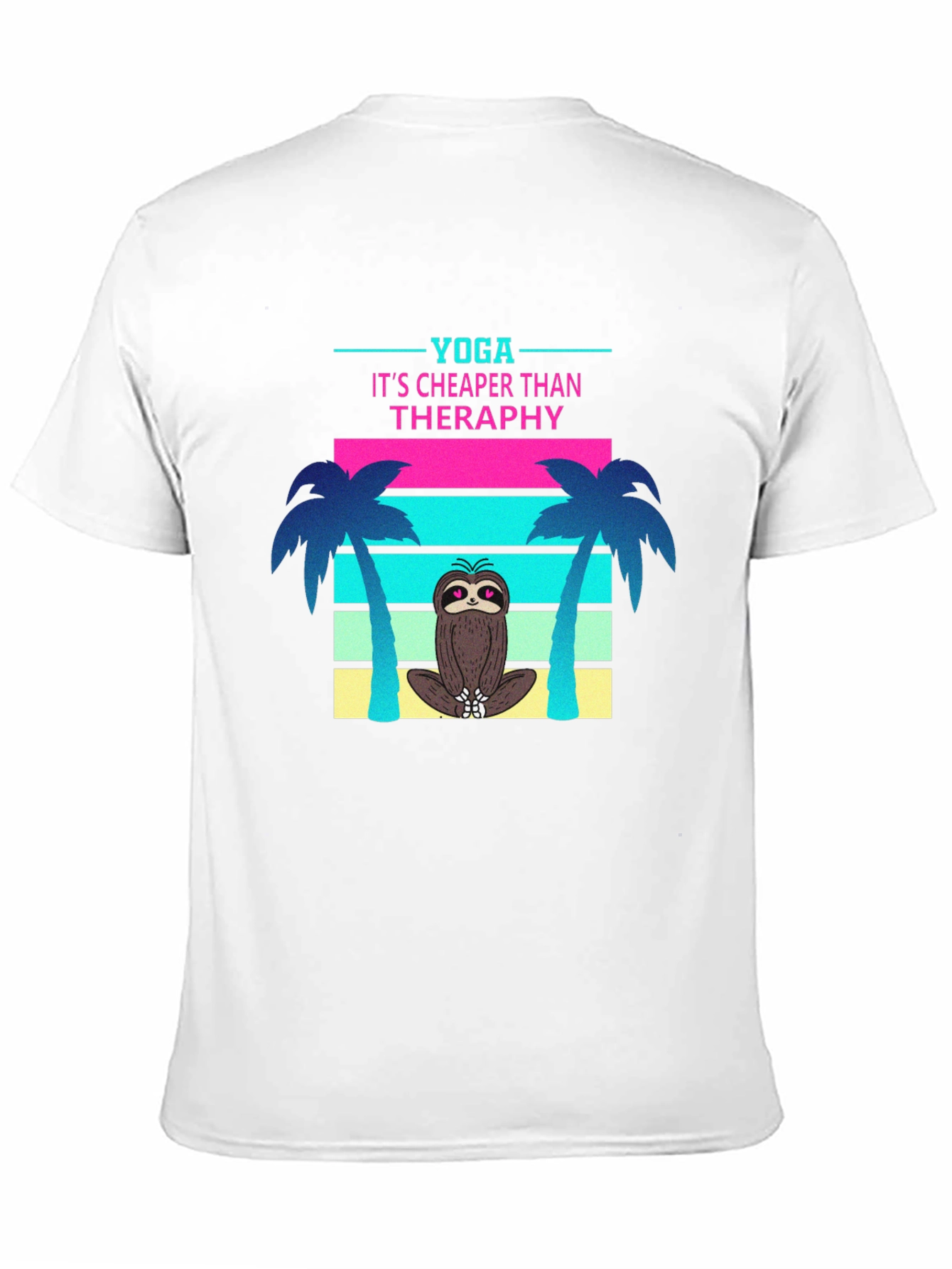 Yoga Sloth T-Shirt: Cheaper Than Therapy Tee