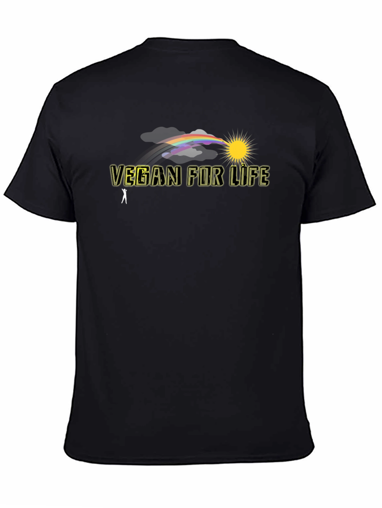 Vegan For Life Graphic Tee - Unisex Black T-Shirt