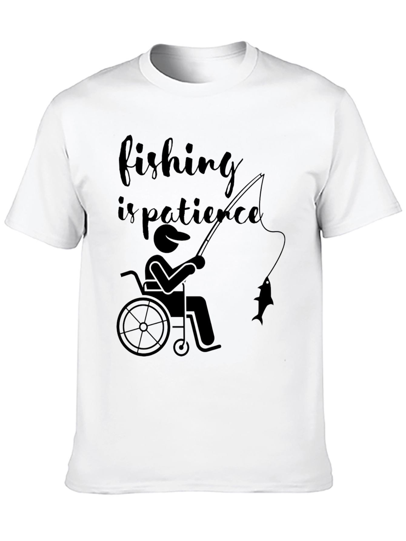 Fishing is Patience Tee - Accessible Angling Design