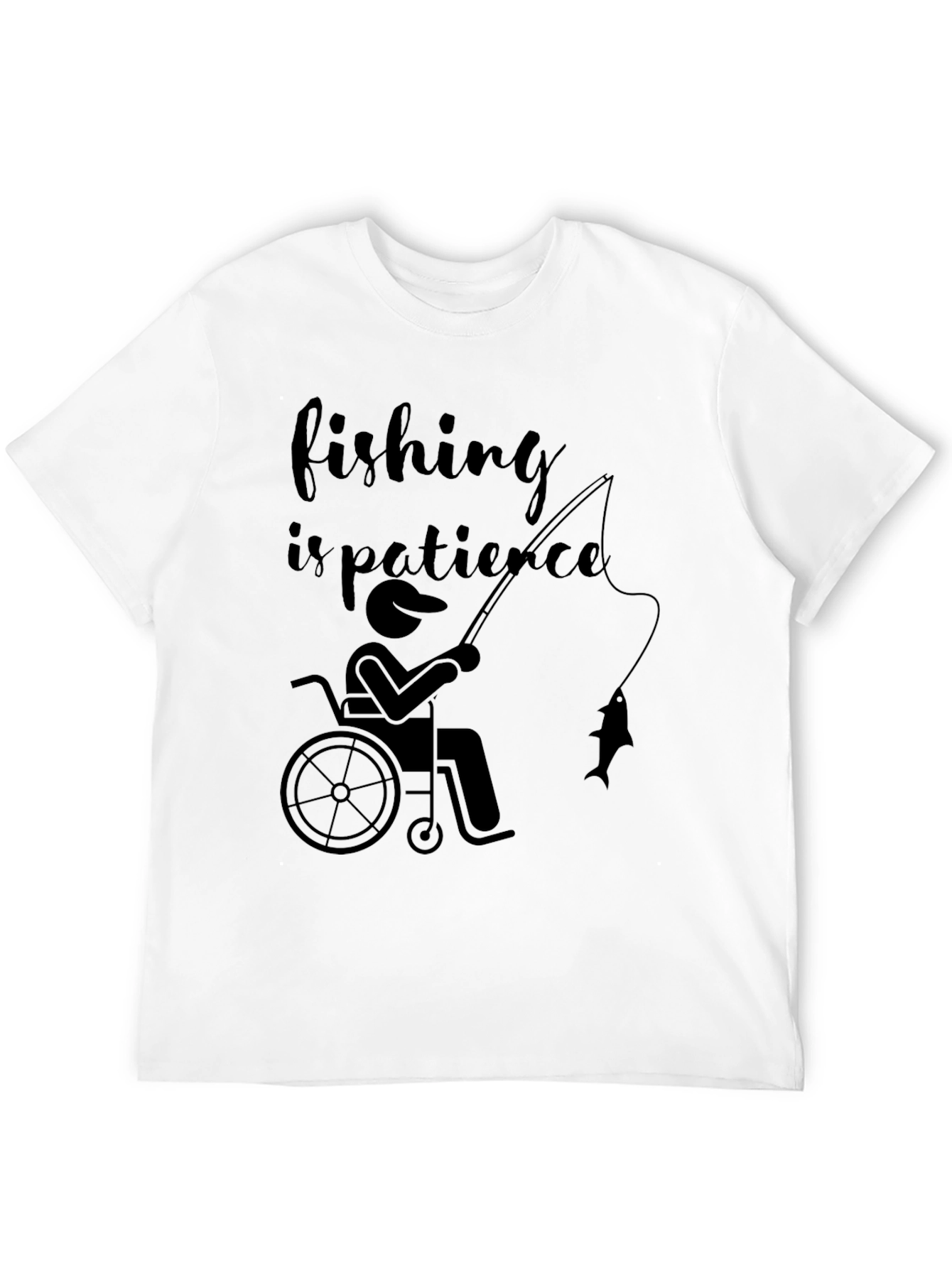 Fishing is Patience Tee - Accessible Angling Design