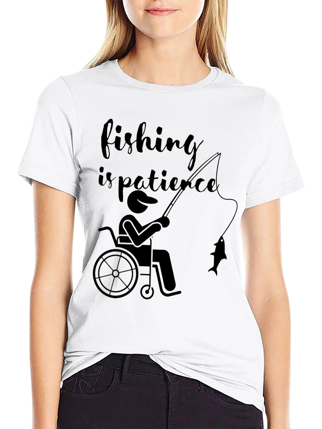 Fishing is Patience Tee - Accessible Angling Design