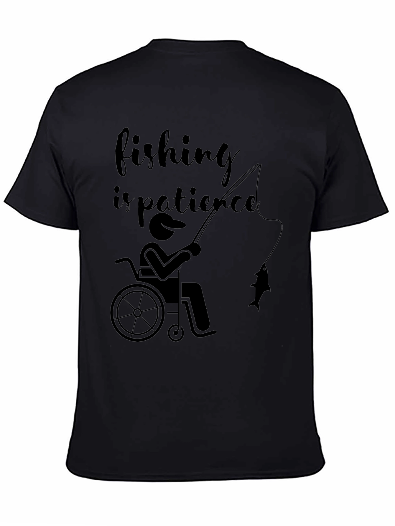 Fishing is Patience Tee - Accessible Angling Design