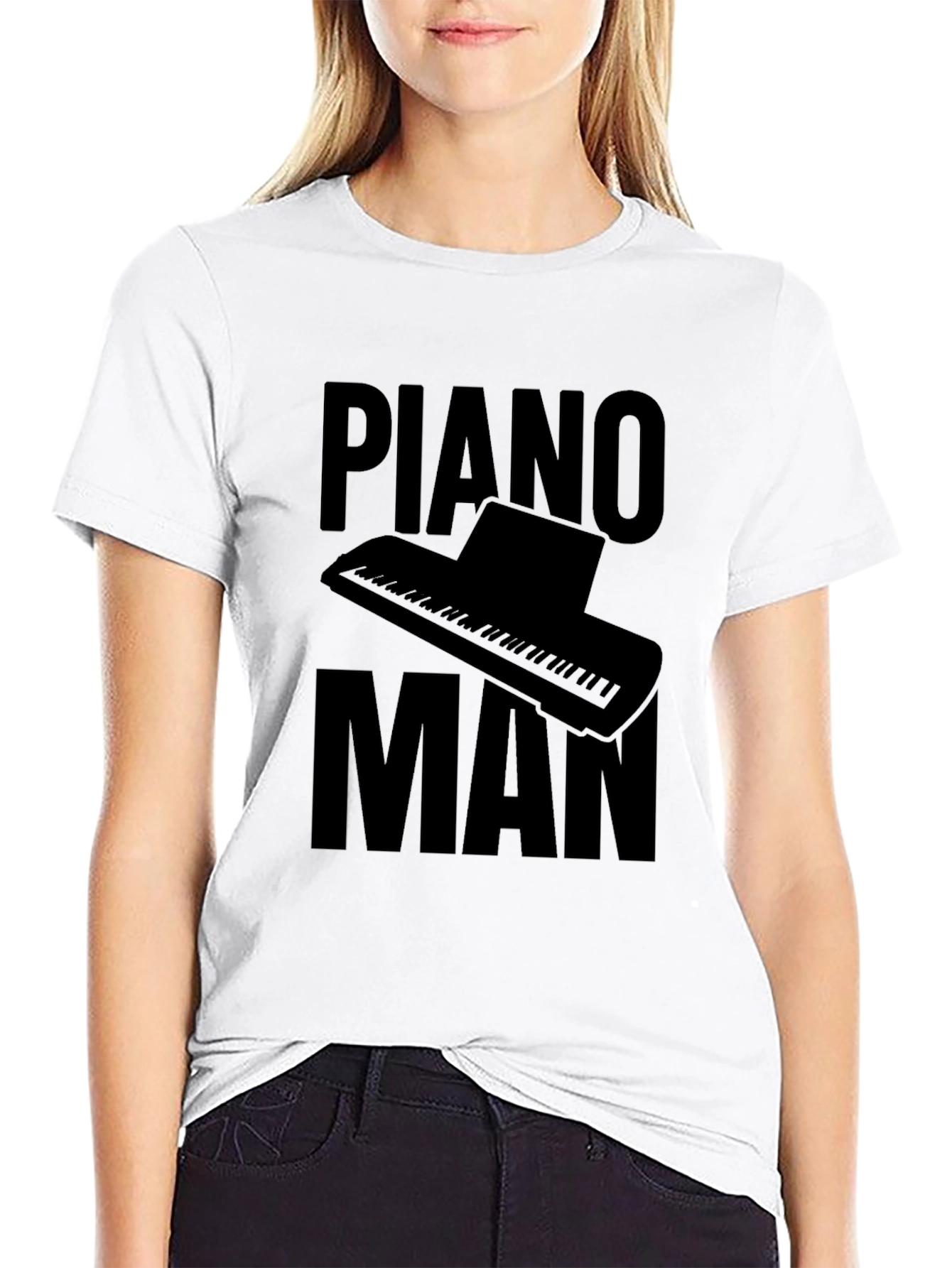 Piano Man Graphic Tee - Music Lovers T-Shirt