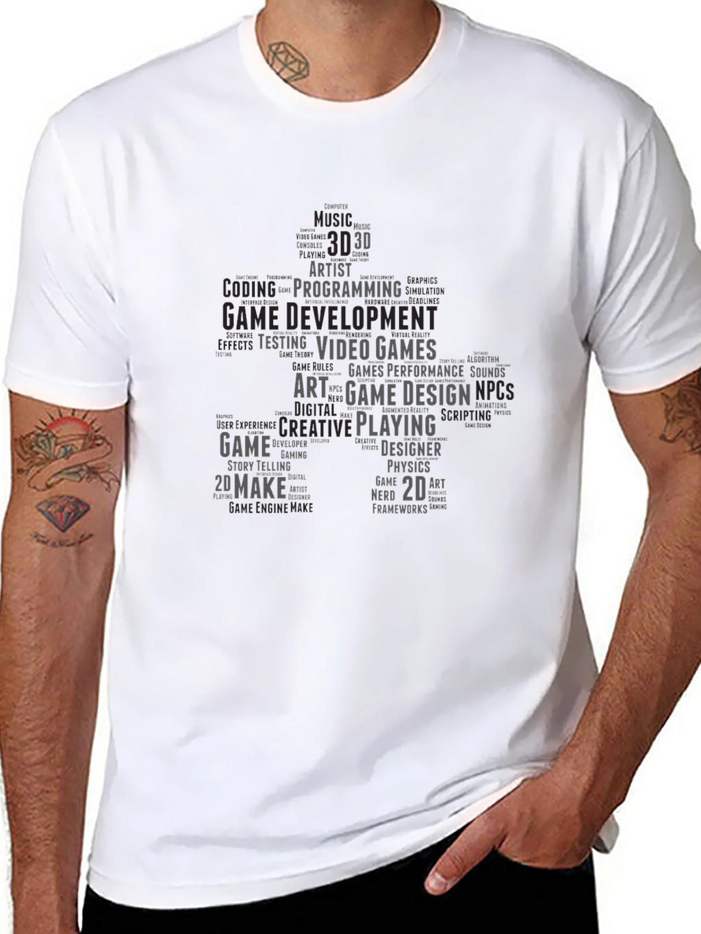 Game Developer Word Cloud T-Shirt