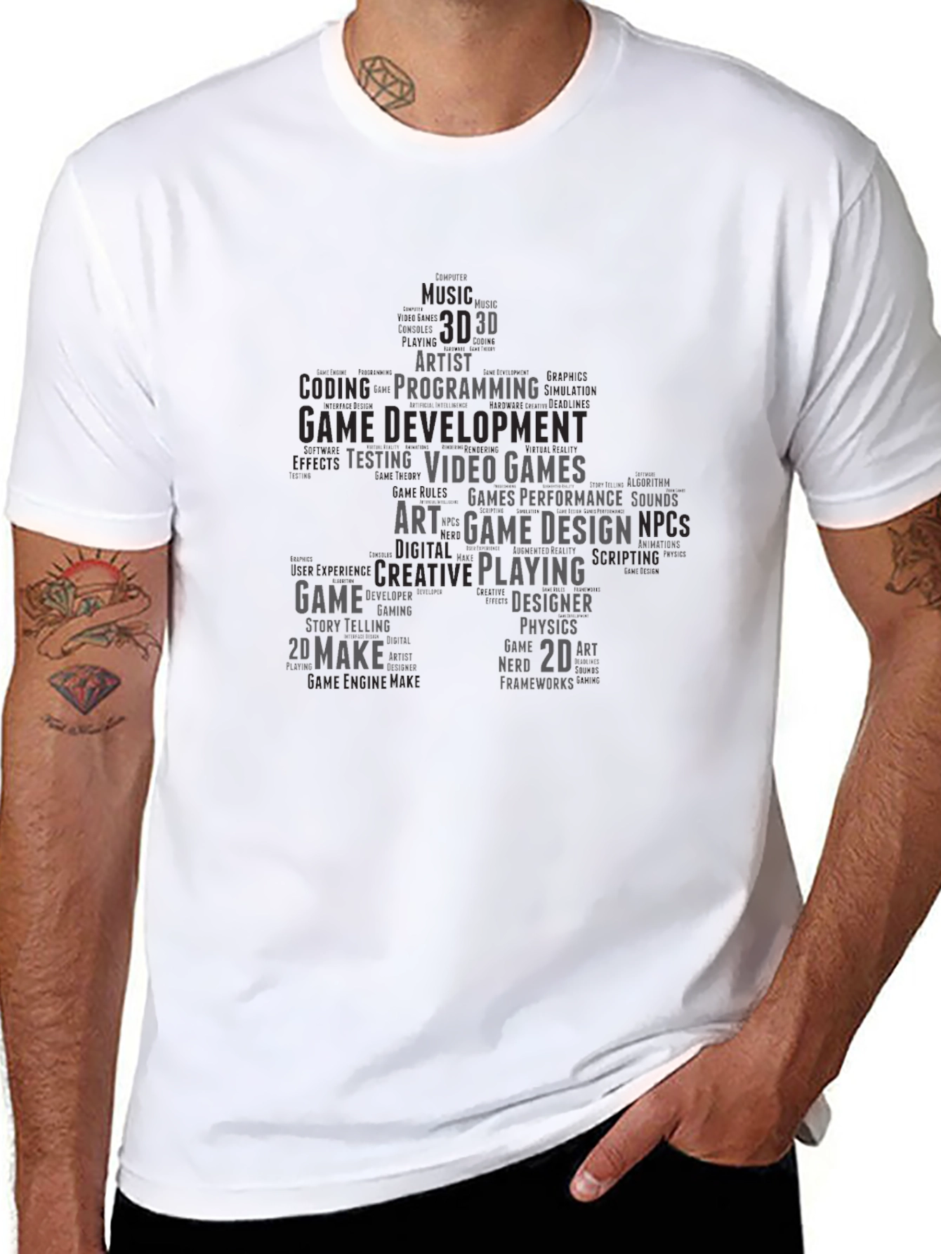 Game Developer Word Cloud T-Shirt