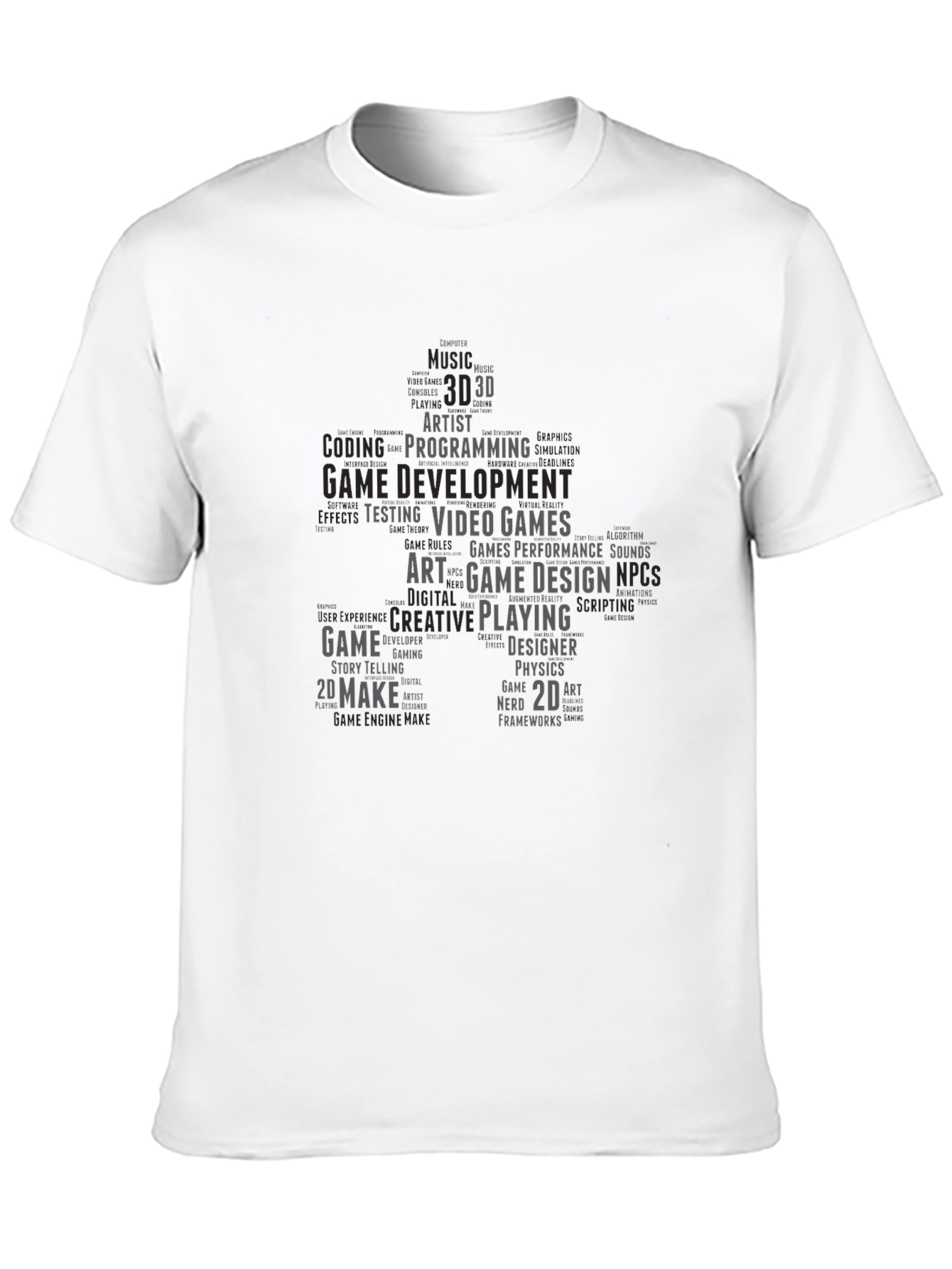 Game Developer Word Cloud T-Shirt