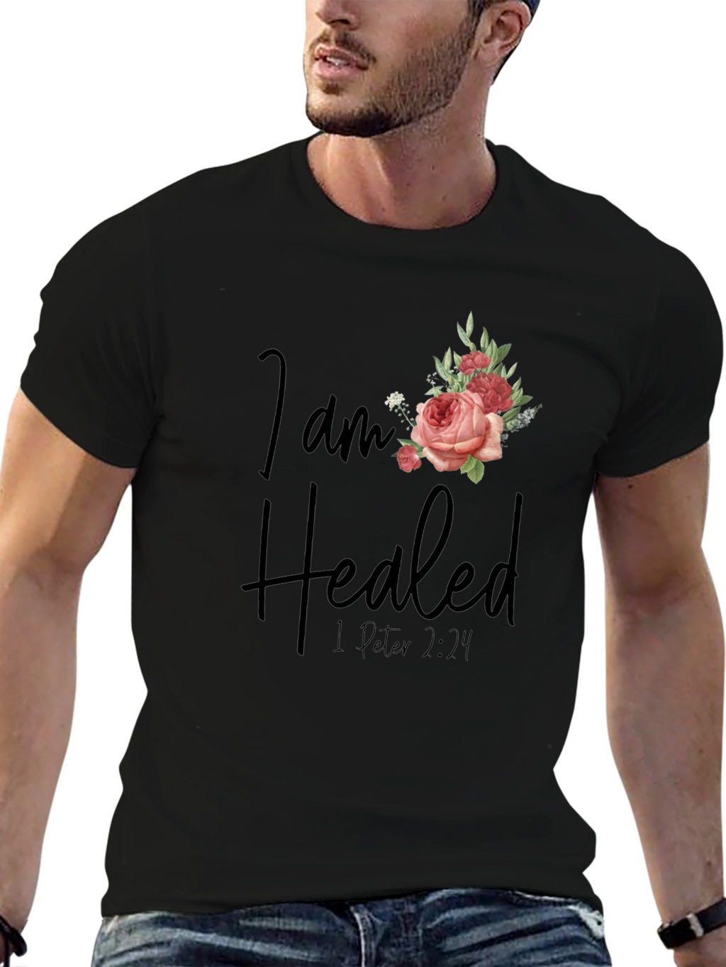 I am Healed Floral T-Shirt