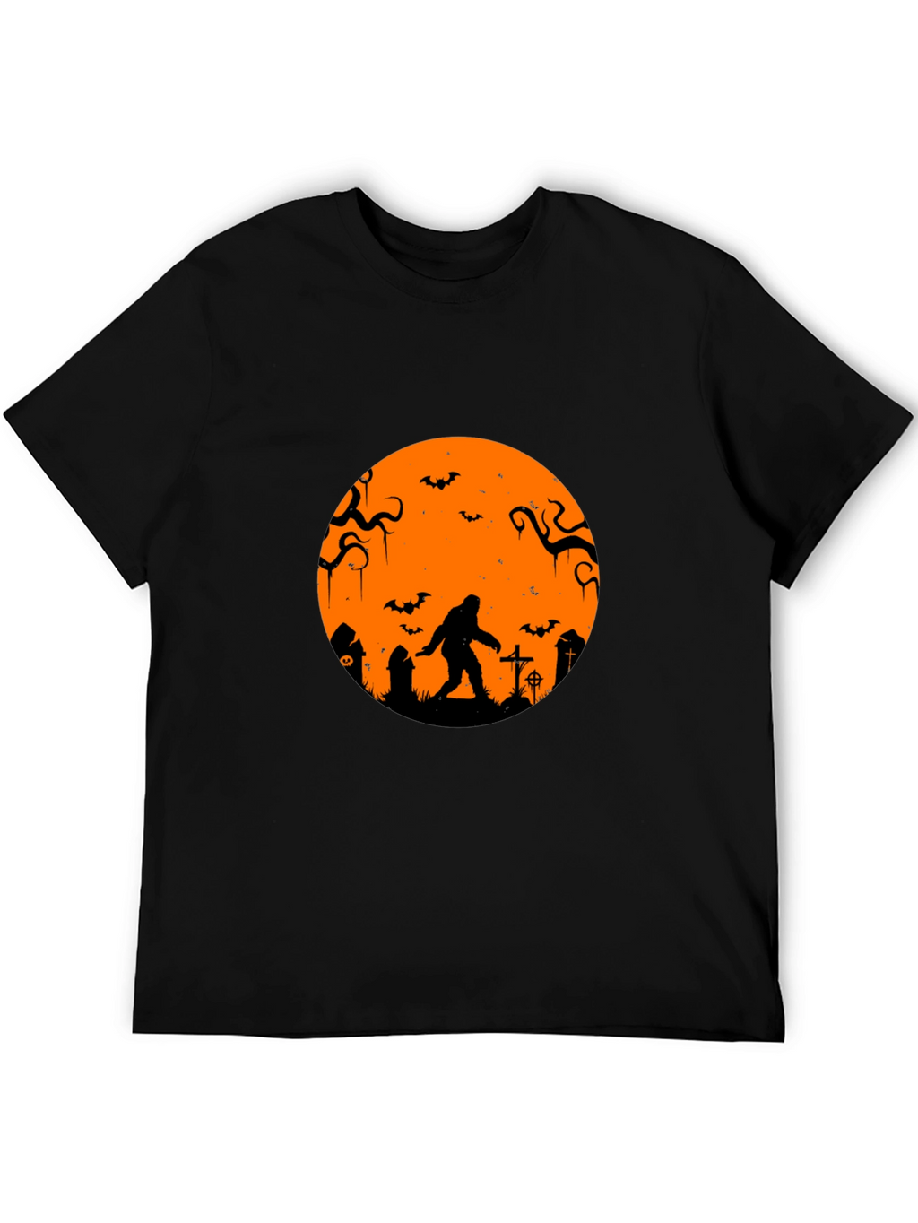 Halloween Bigfoot T-Shirt - Black Tee