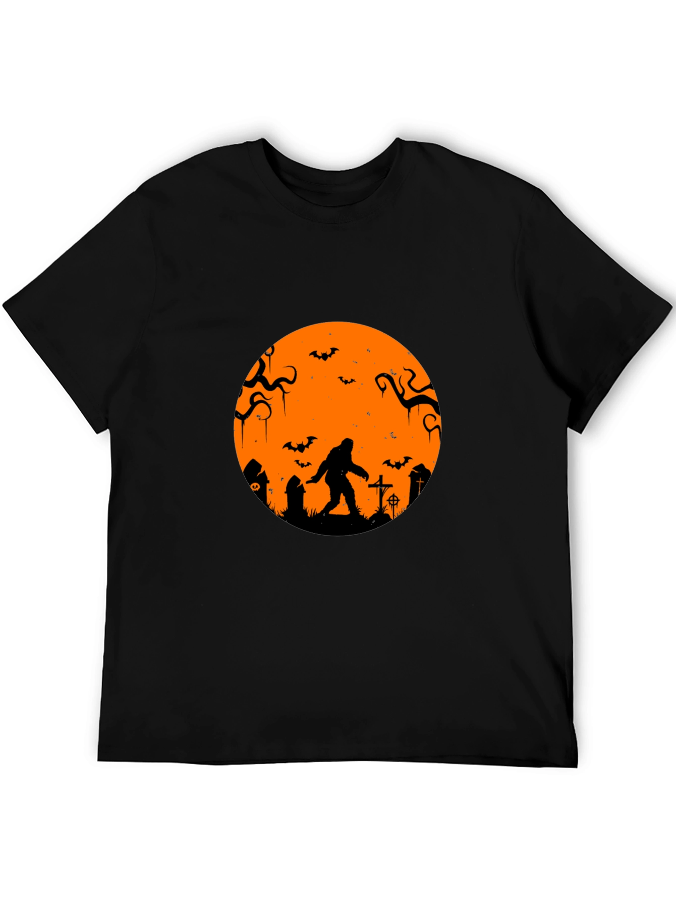 Halloween Bigfoot T-Shirt - Black Tee