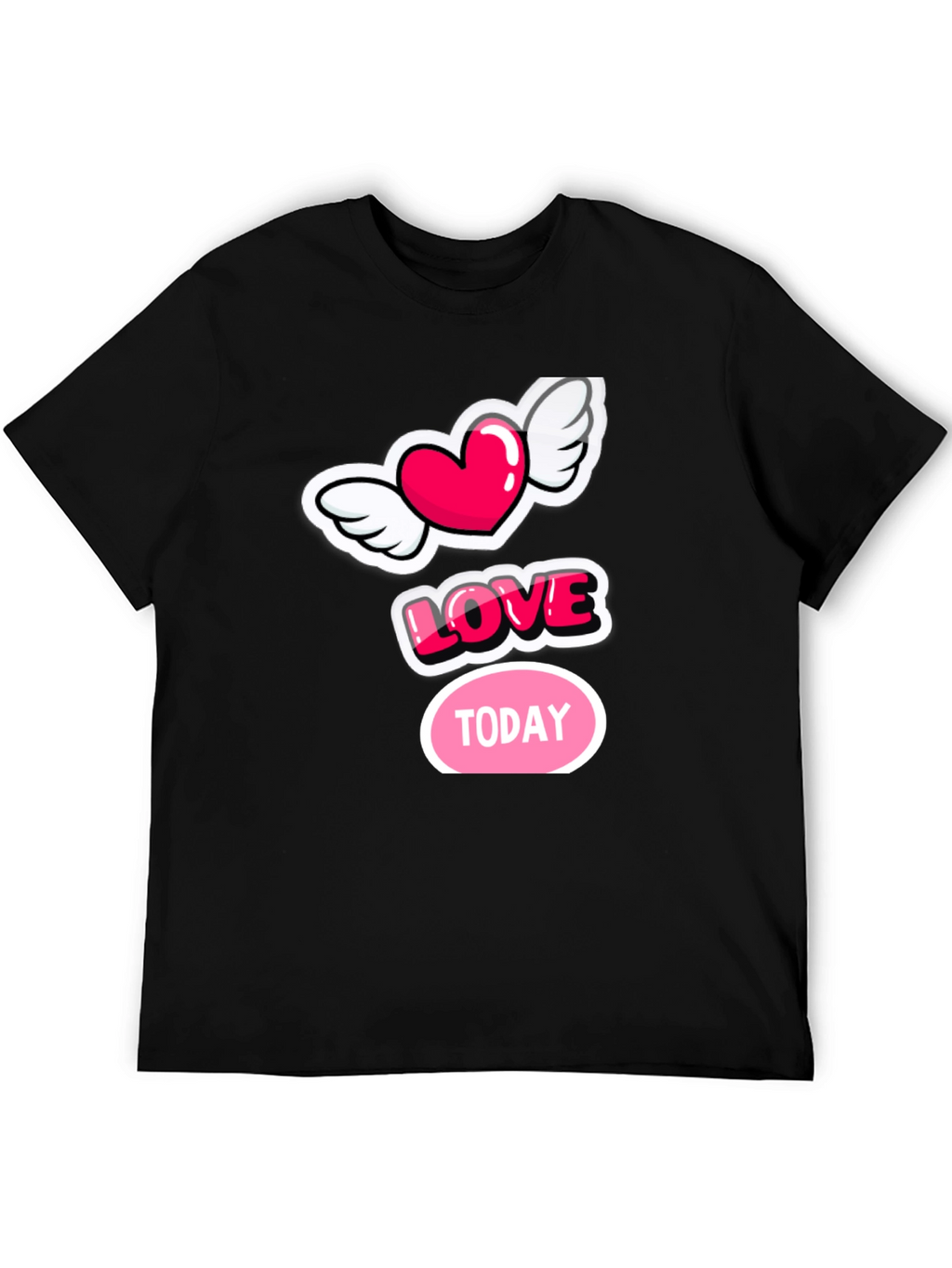 Love Today Graphic Tee - Stylish Black Cotton T-Shirt