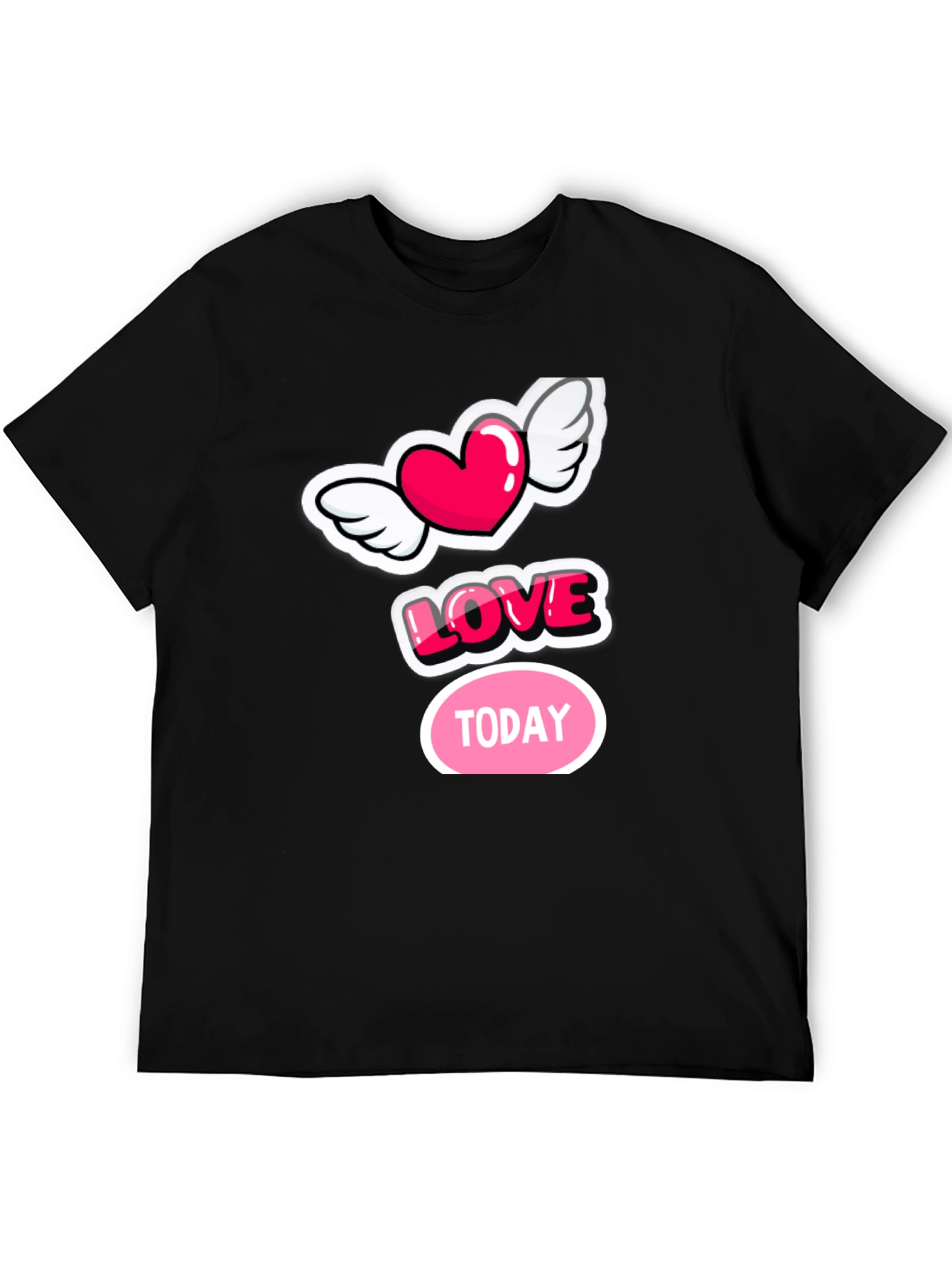Love Today Graphic Tee - Stylish Black Cotton T-Shirt