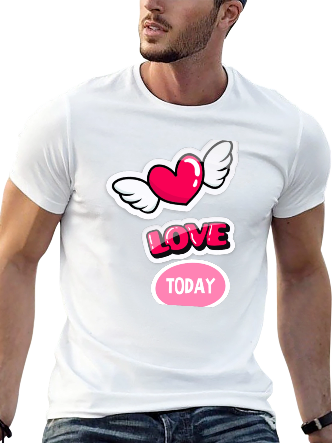 Love Today Graphic Tee - Stylish Black Cotton T-Shirt