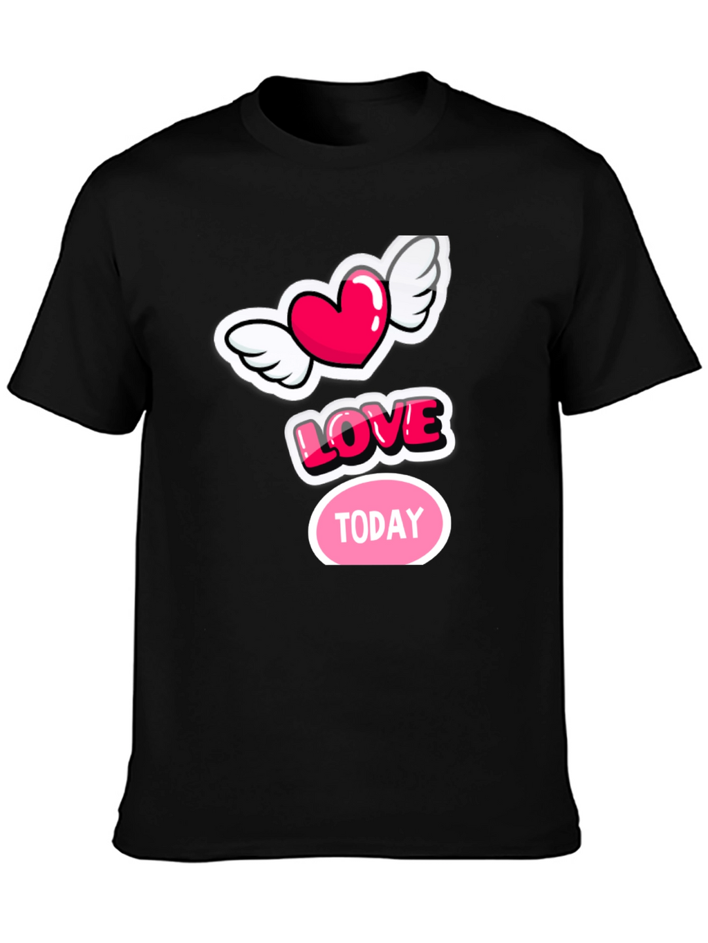 Love Today Graphic Tee - Stylish Black Cotton T-Shirt