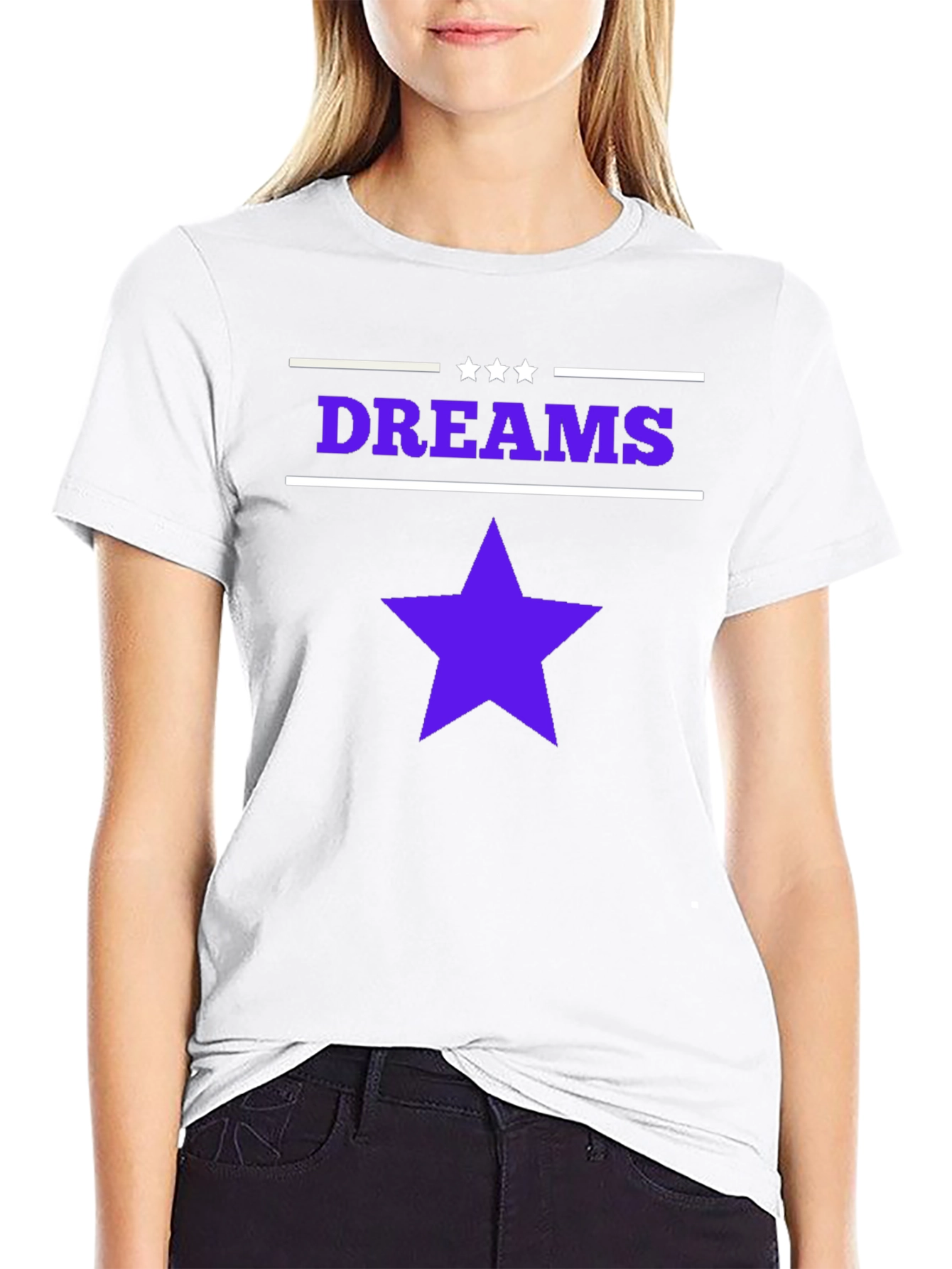 Dreams Star Graphic Black T-Shirt