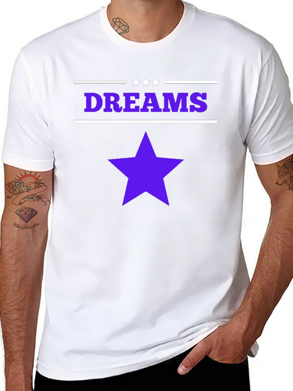 Dreams Star Graphic Black T-Shirt