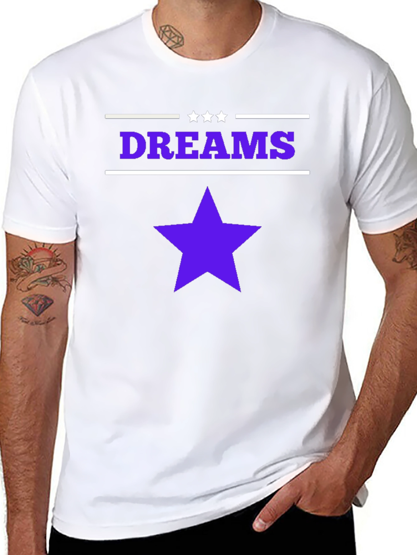 Dreams Star Graphic Black T-Shirt