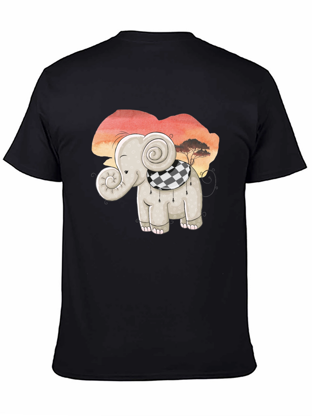 Cute Elephant Graphic Tee - Safari Style