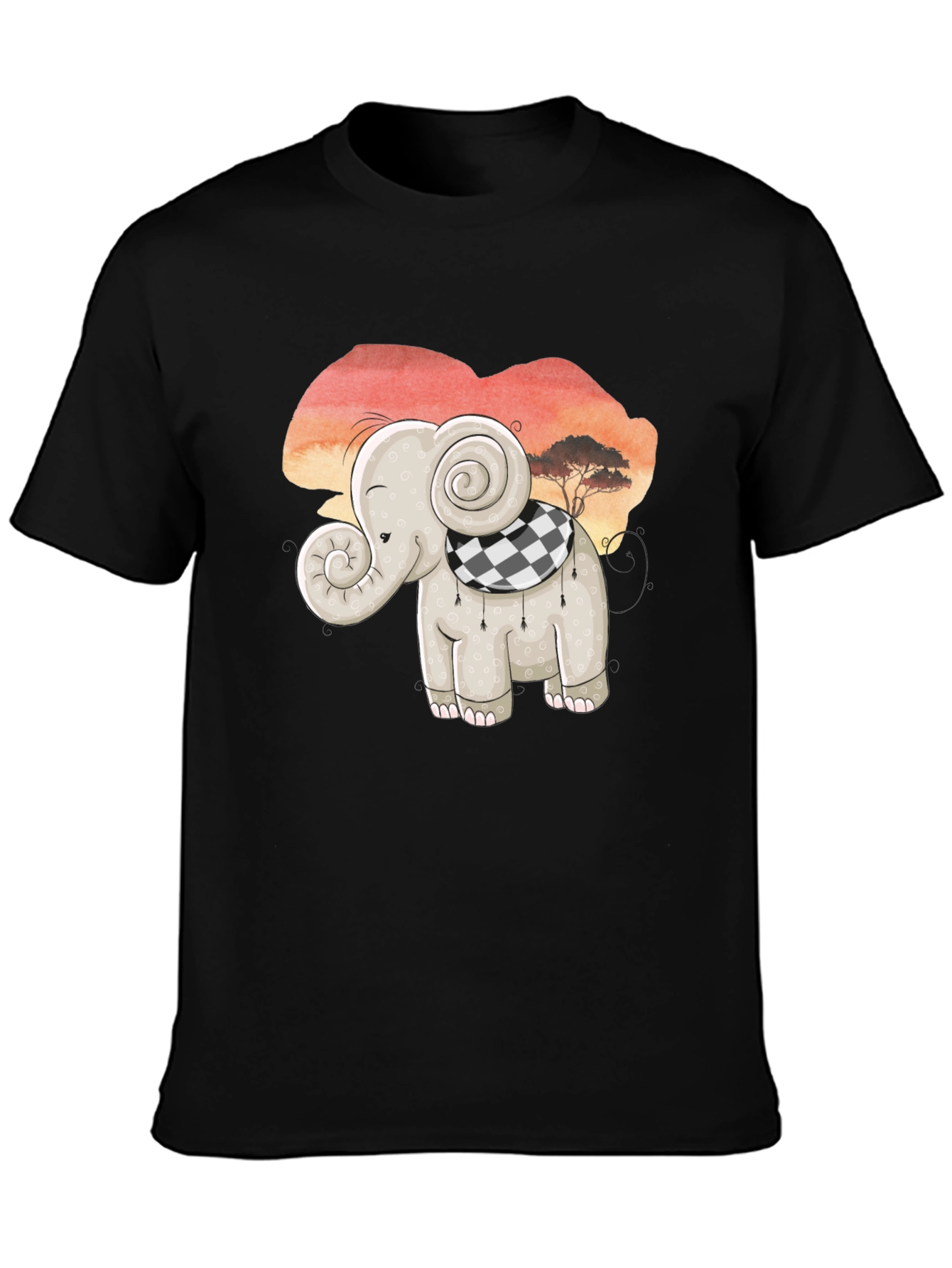 Cute Elephant Graphic Tee - Safari Style