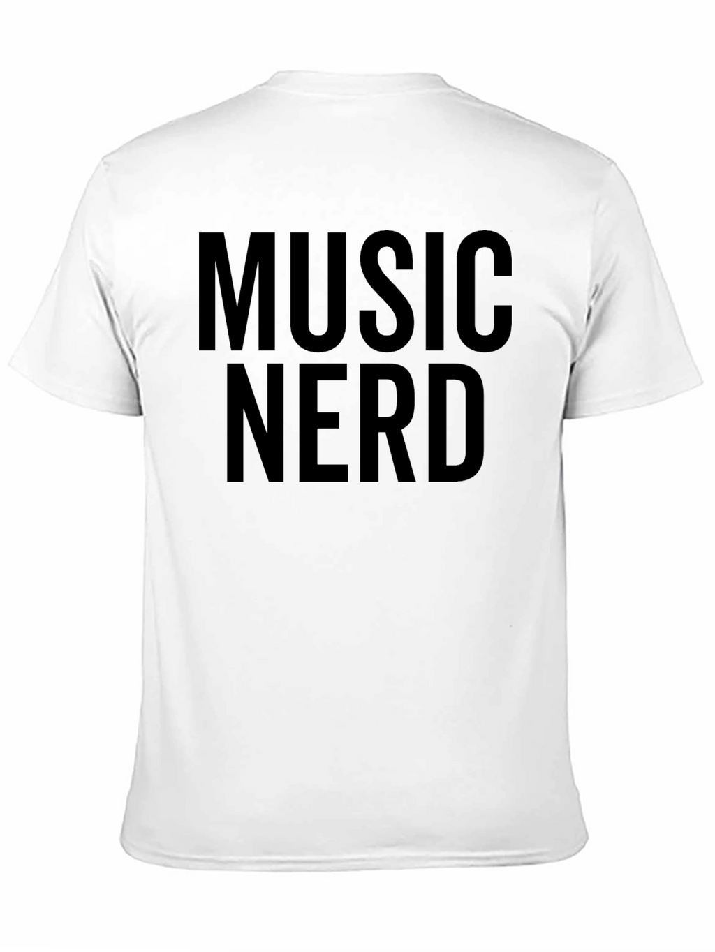Music Nerd Graphic Tee - Black Cotton T-Shirt