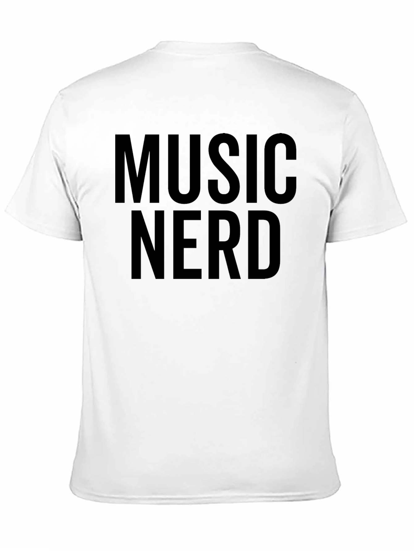 Music Nerd Graphic Tee - Black Cotton T-Shirt