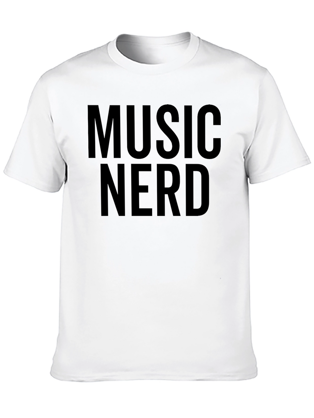 Music Nerd Graphic Tee - Black Cotton T-Shirt
