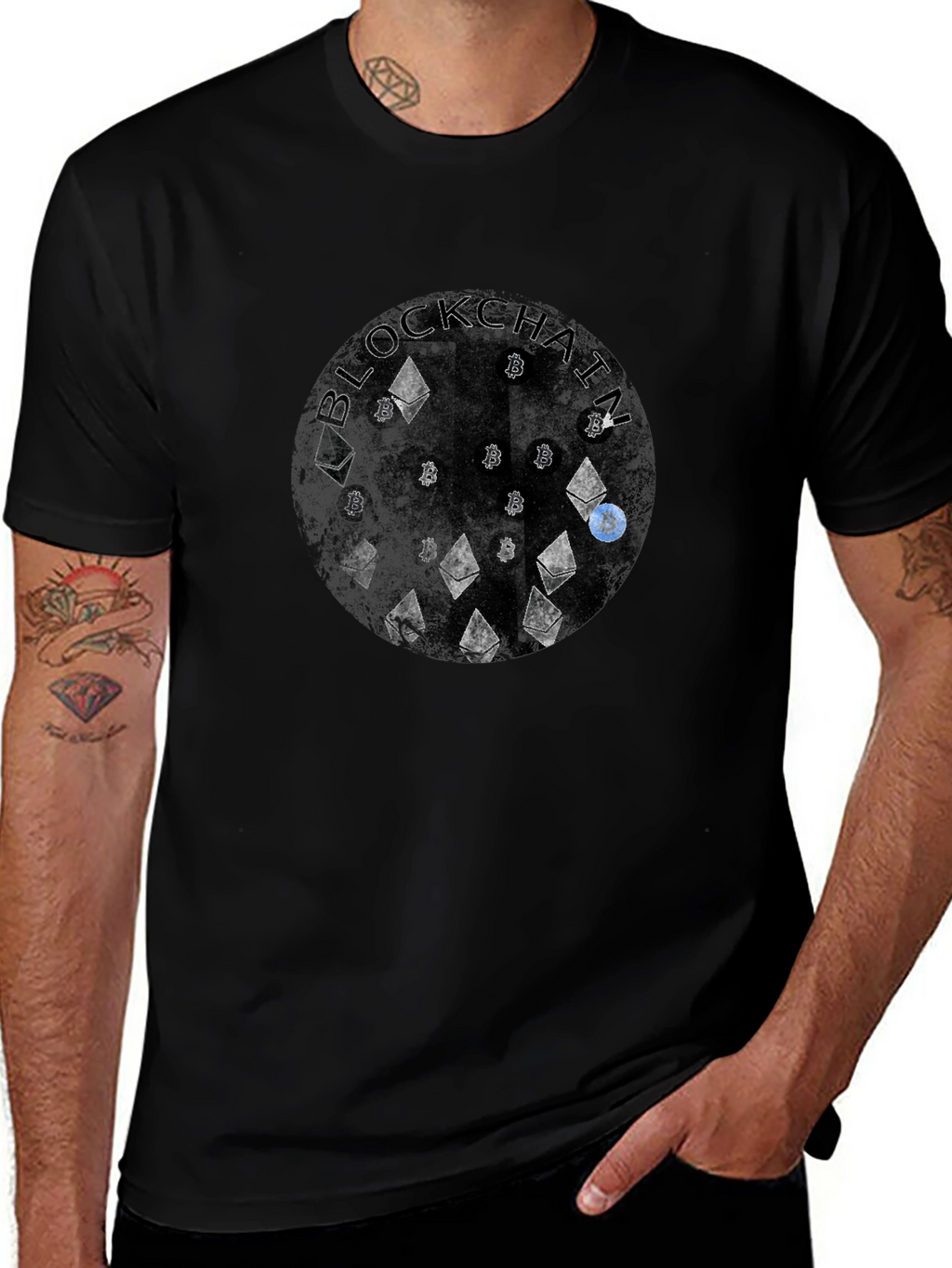 Blockchain Crypto Graphic T-Shirt