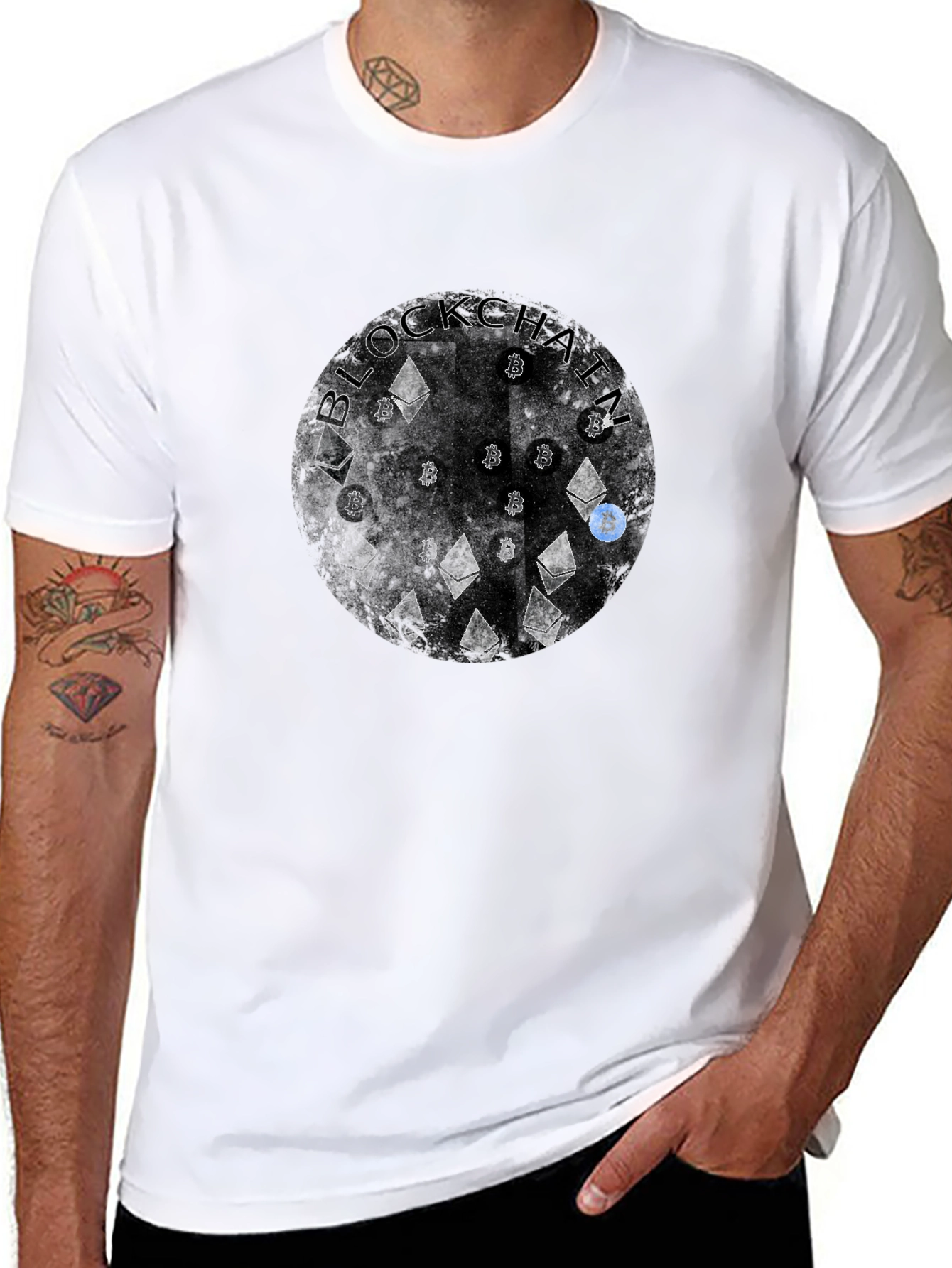 Blockchain Crypto Graphic T-Shirt