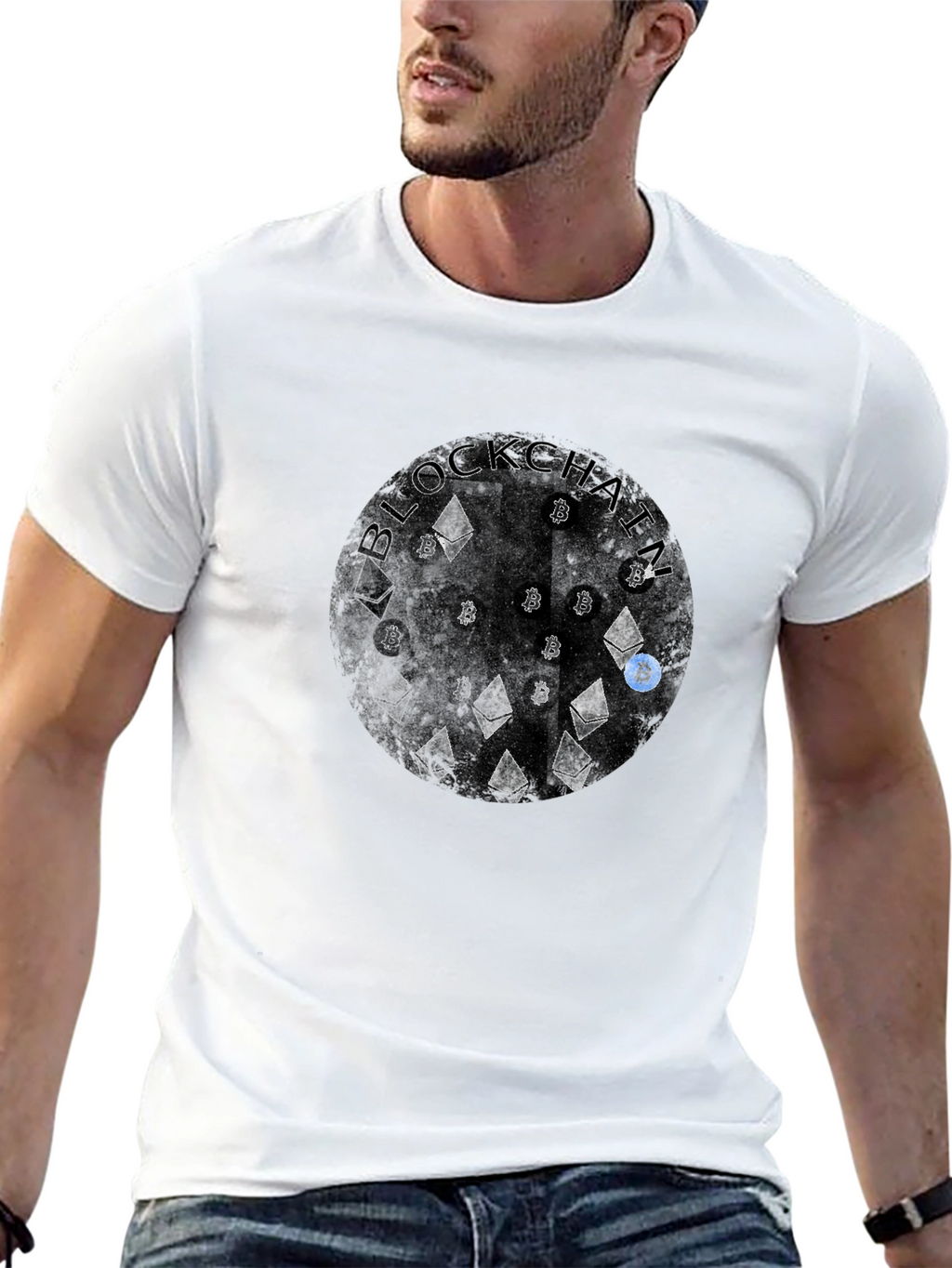 Blockchain Crypto Graphic T-Shirt
