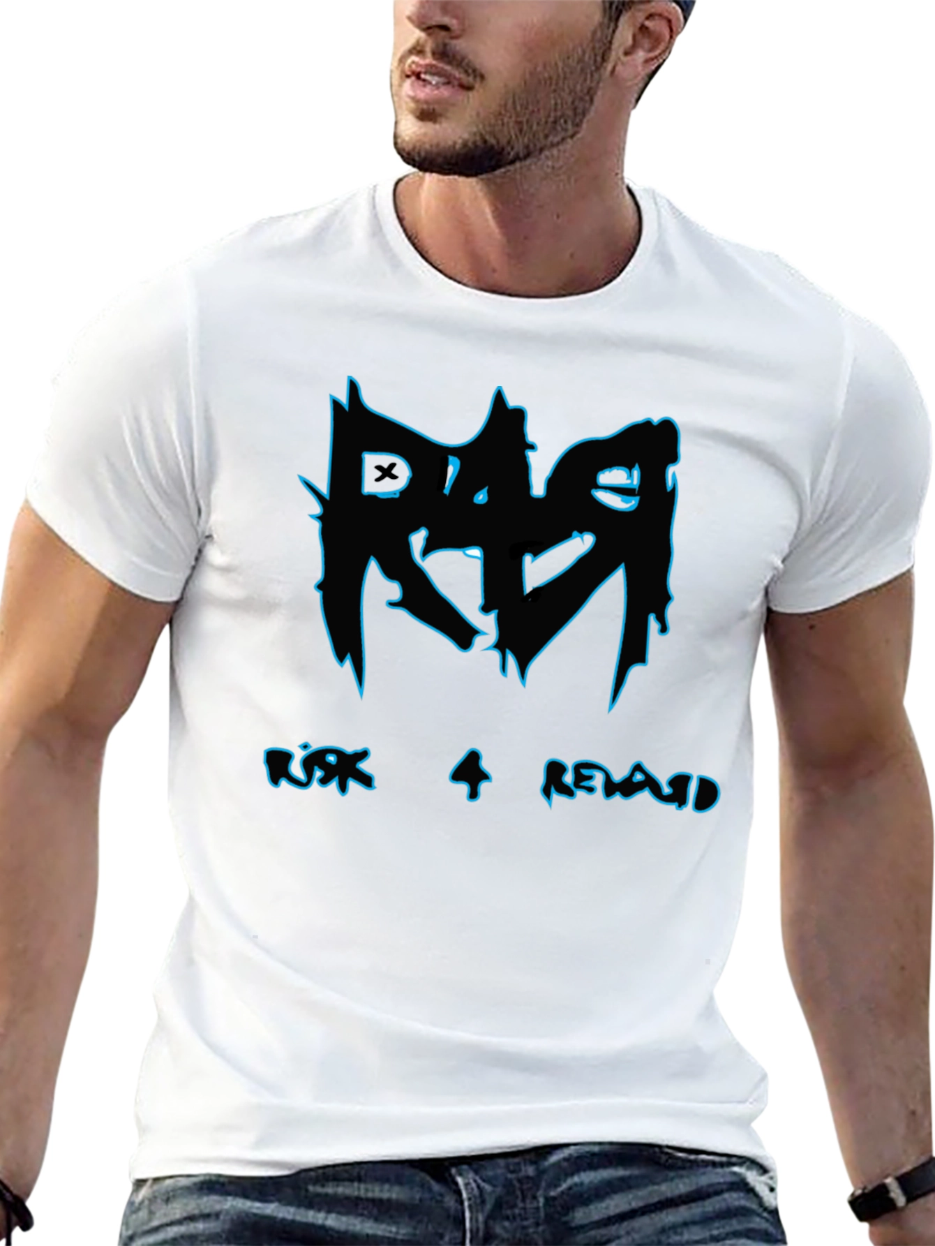 Risk 4 Reward Graphic Print Black T-Shirt