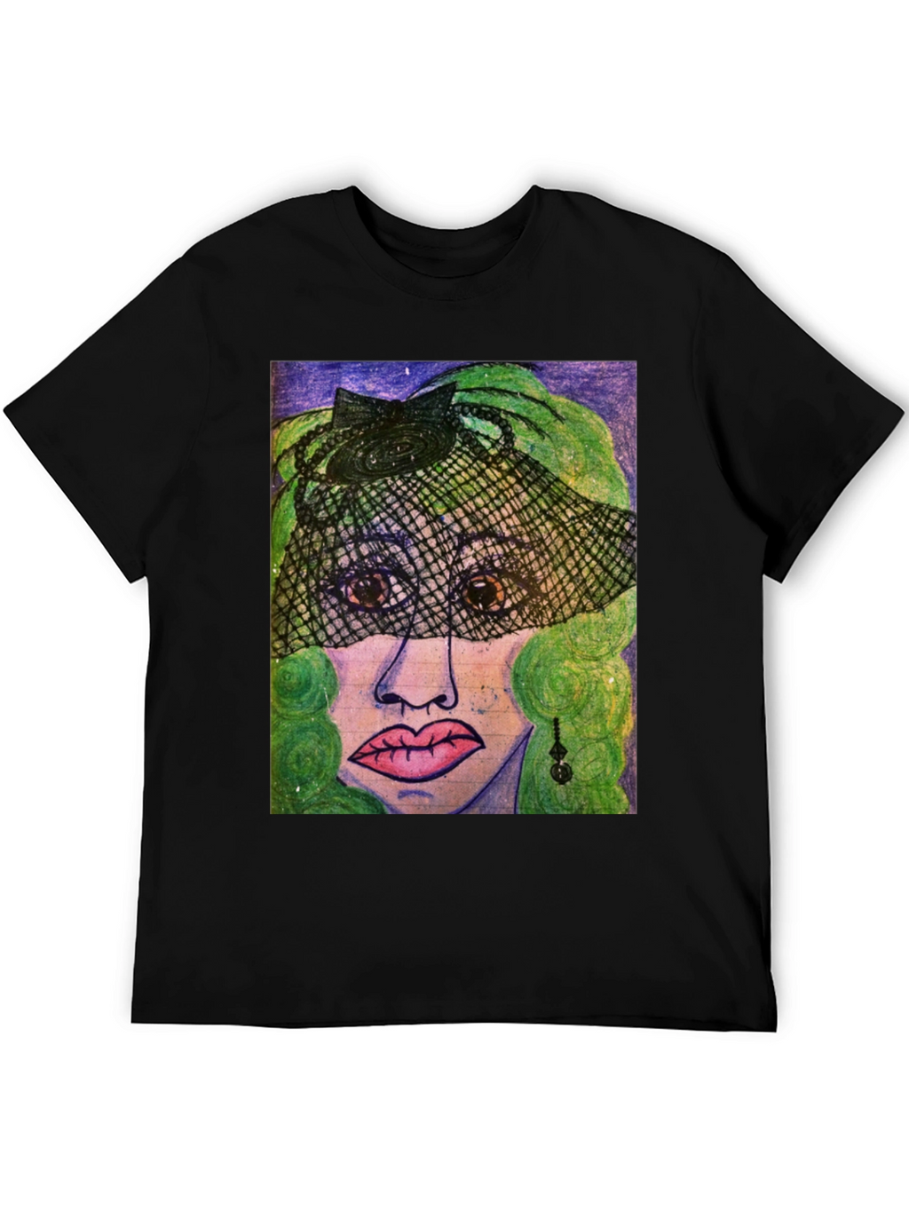 Artistic Woman Portrait Graphic Tee