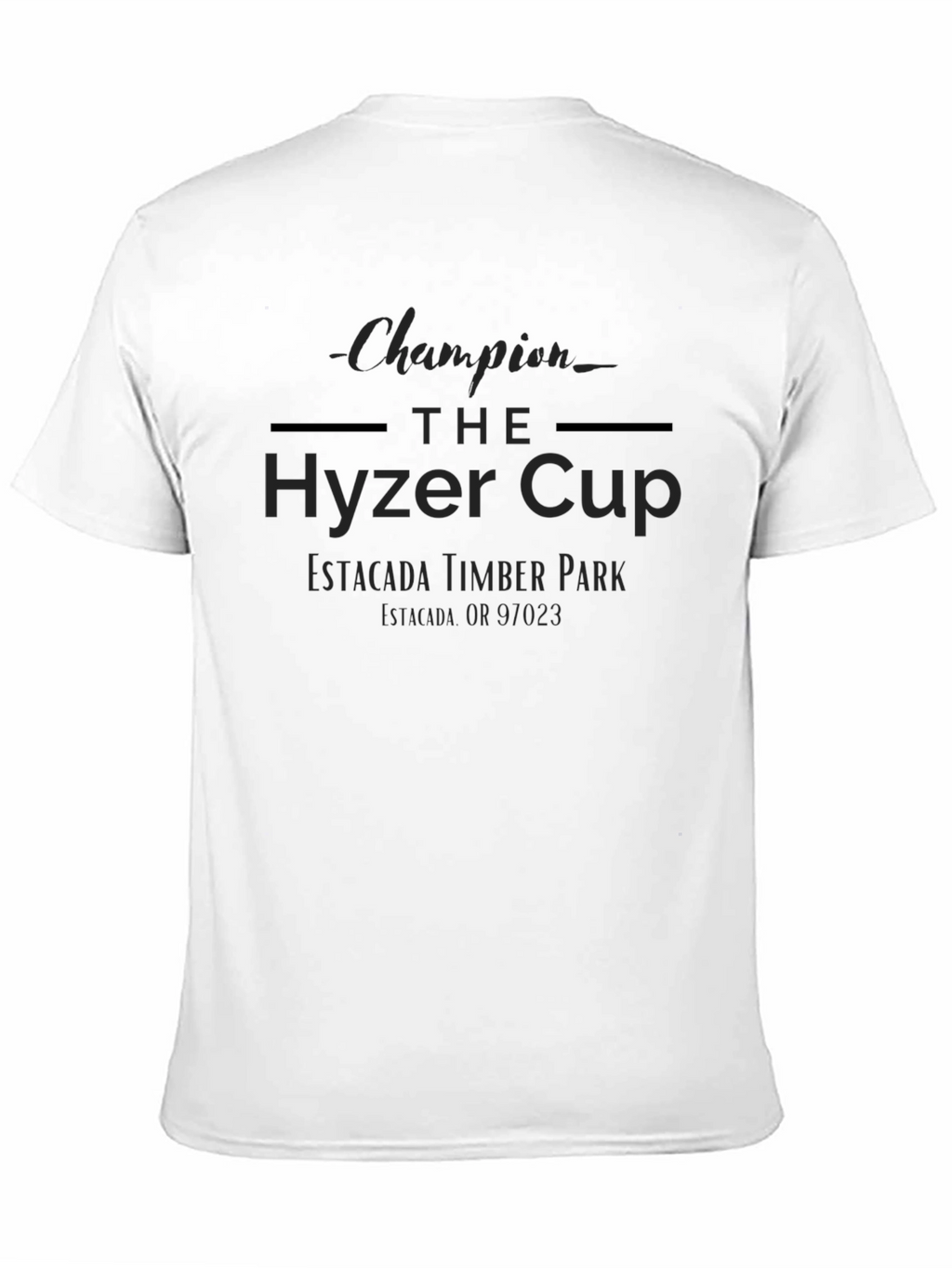Hyzer Cup Champion Black T-Shirt