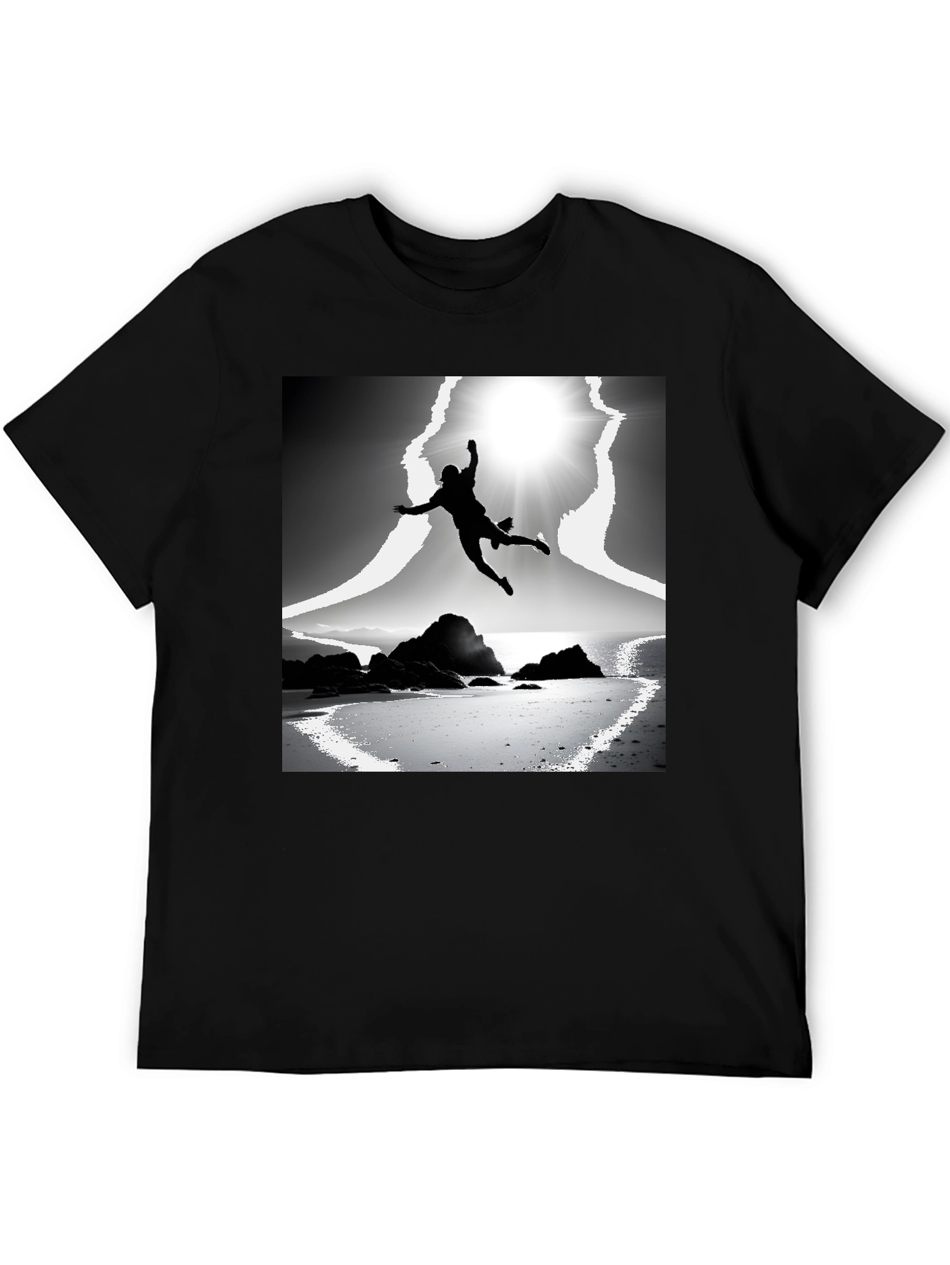 Stylish Black T-Shirt with Graphic Print