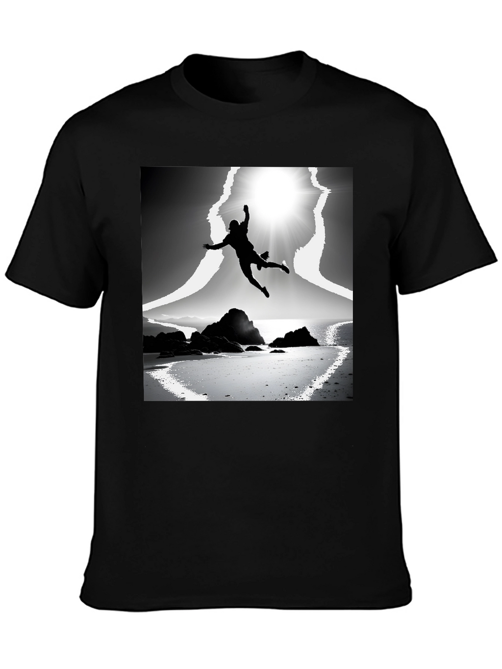 Stylish Black T-Shirt with Graphic Print