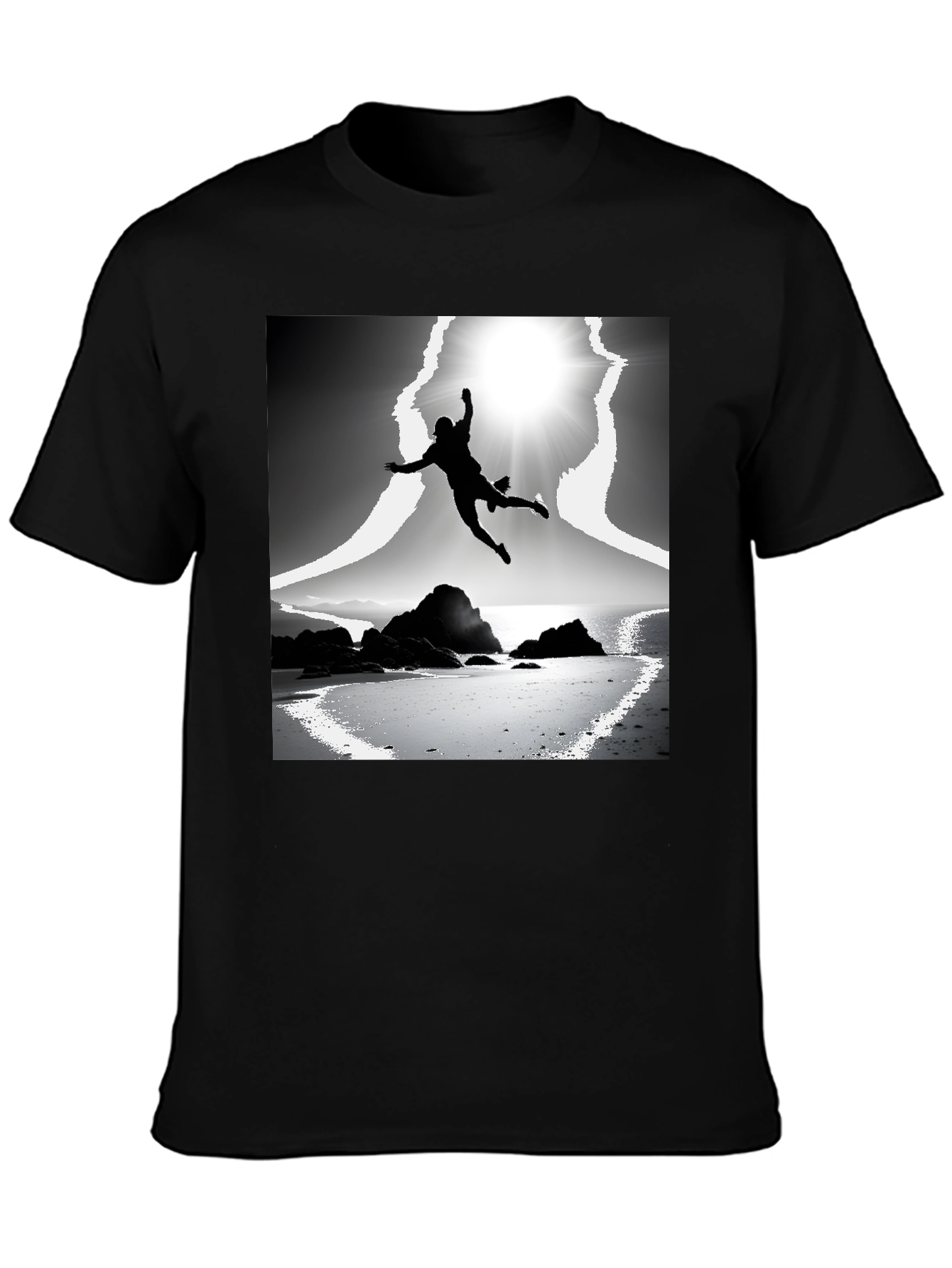 Stylish Black T-Shirt with Graphic Print
