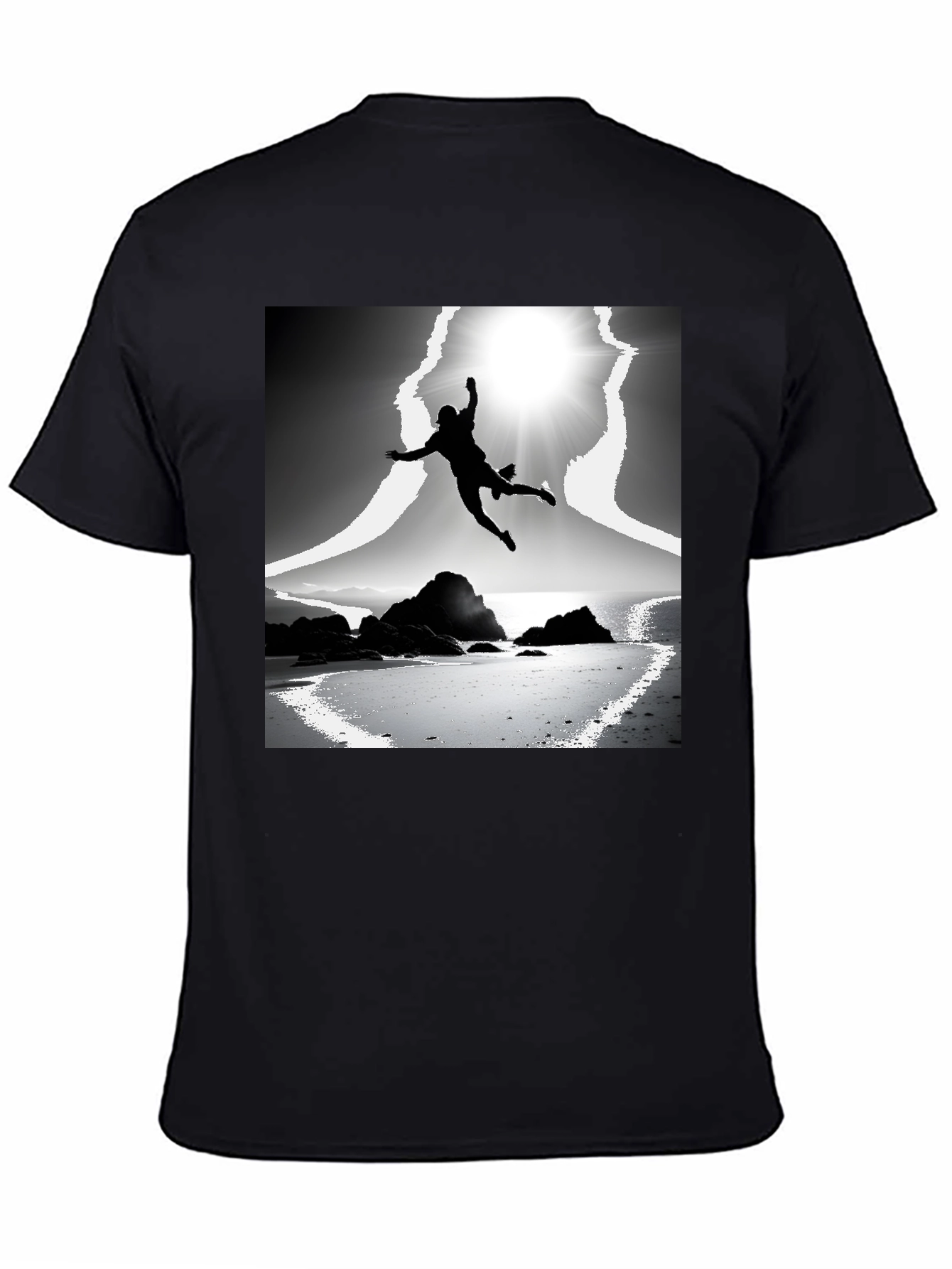Stylish Black T-Shirt with Graphic Print