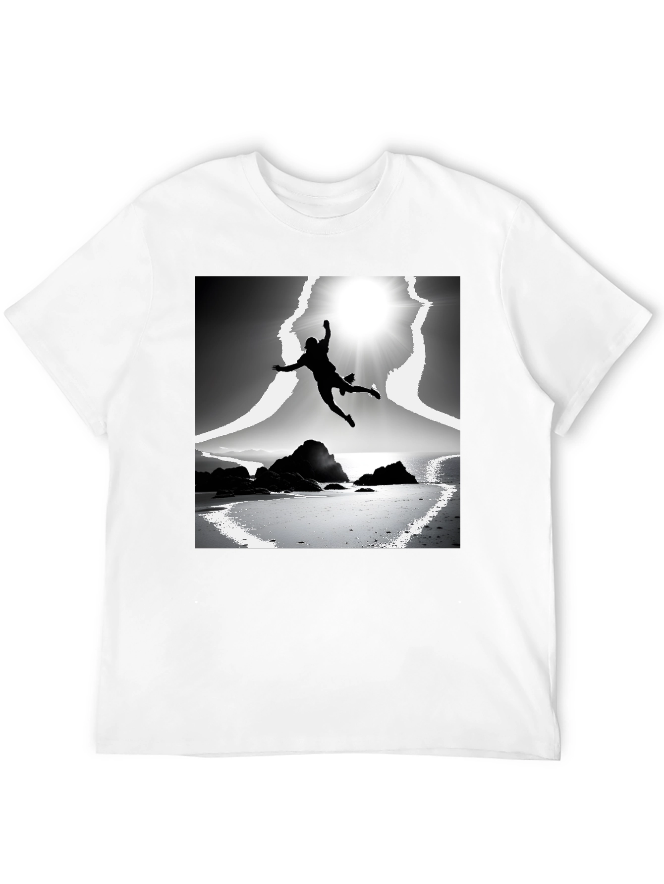 Stylish Black T-Shirt with Graphic Print