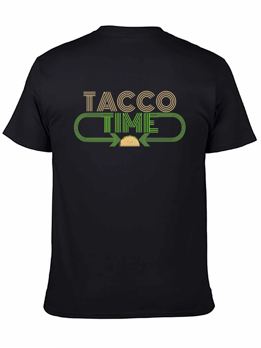 Tacco Time Black Graphic T-Shirt - Fun Foodie Tee